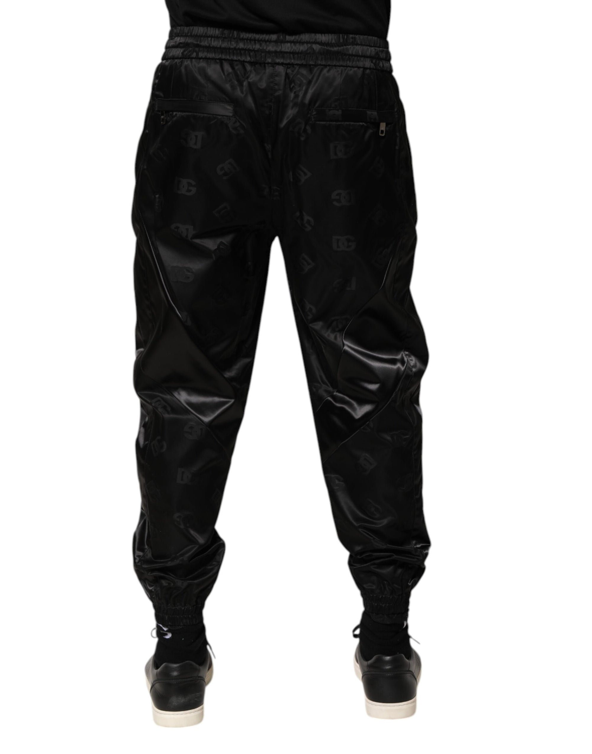 Dolce & Gabbana Black Logo DG Print Men Jogger Sweatpants Pants