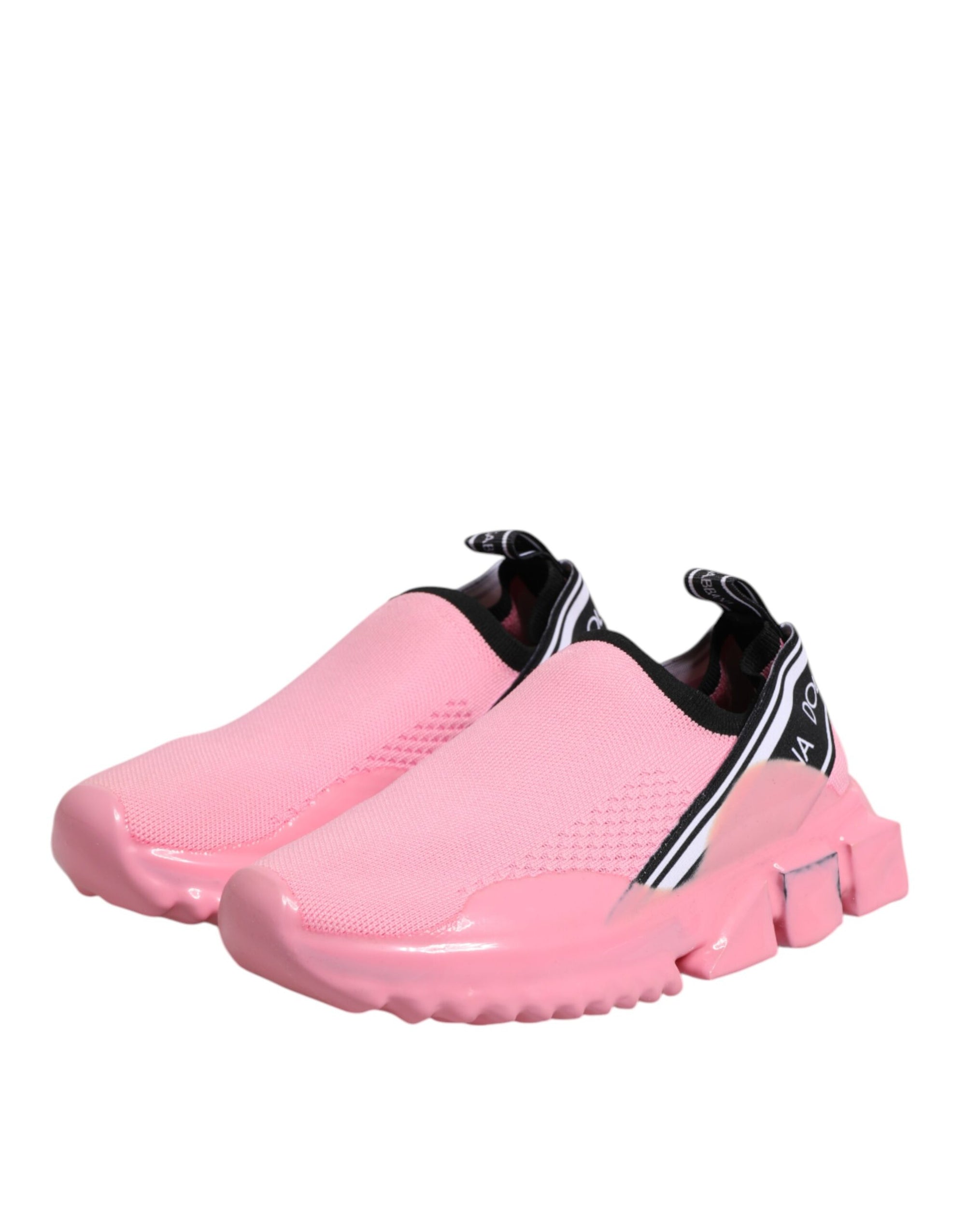 Dolce & Gabbana Pink Sorrento Low Top Women Sneakers Shoes