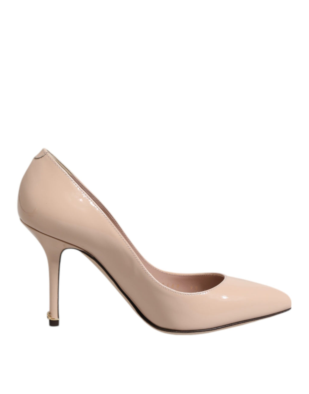 Dolce & Gabbana Beige Patent Leather Stiletto Heel Pumps Shoes