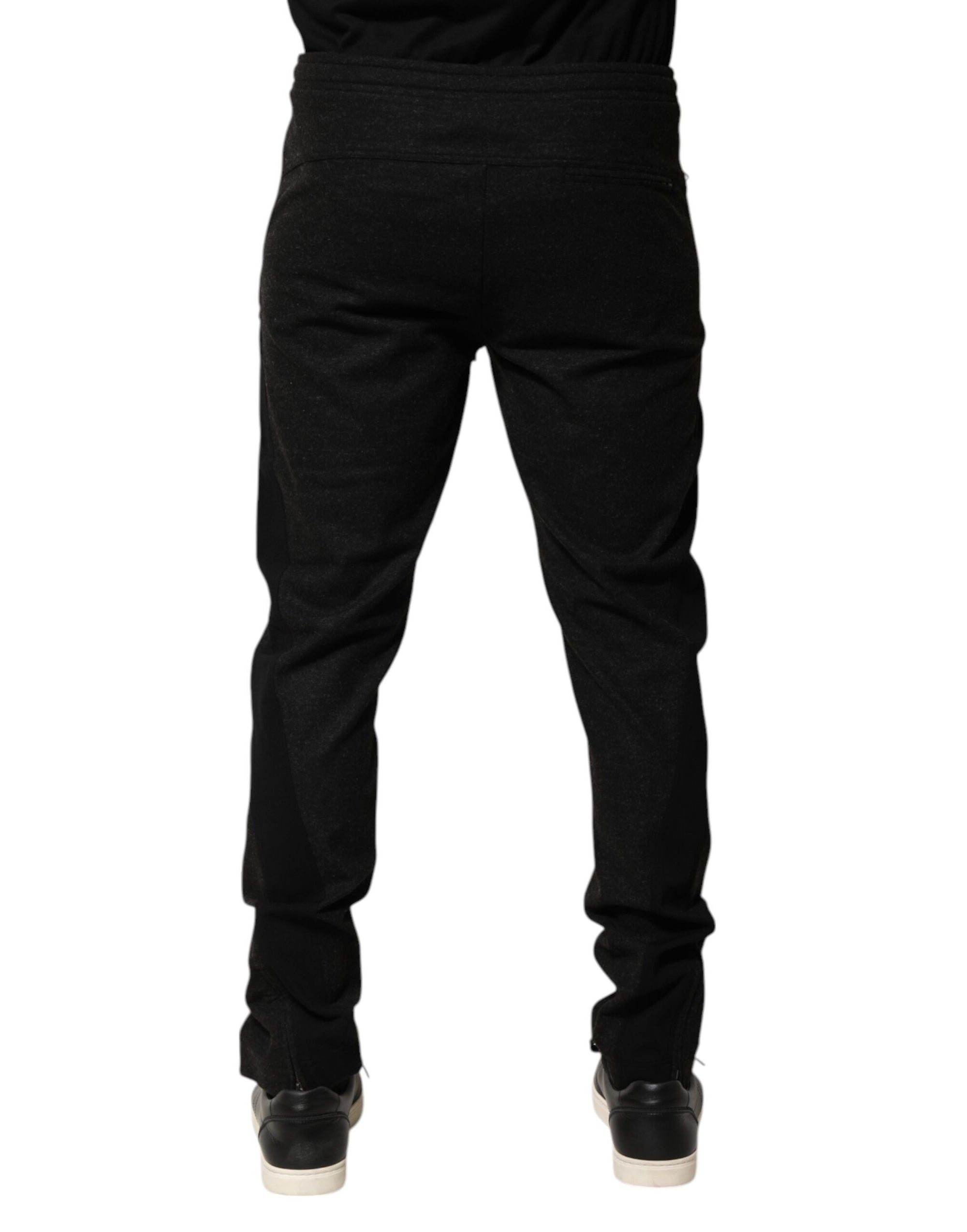 Dolce & Gabbana Marl Black Wool Blend Jogger Sweatpants Pants