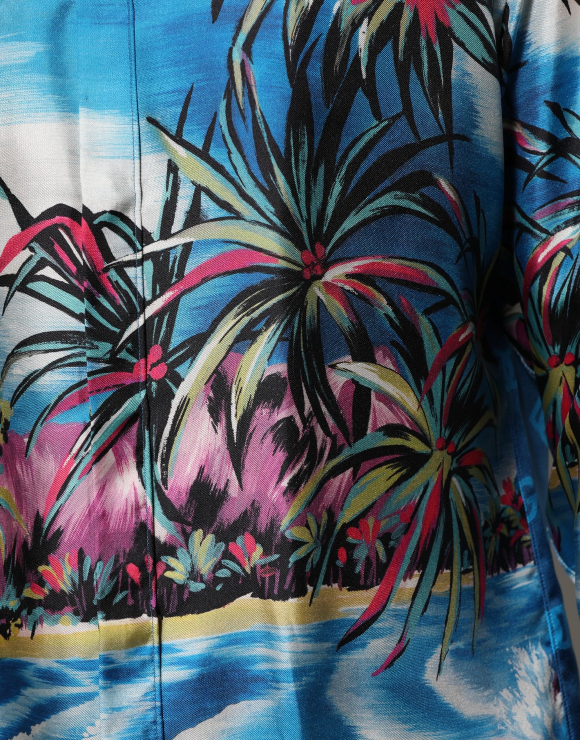 Dolce & Gabbana Multicolor Silk DG Long Sleeves Formal Shirt