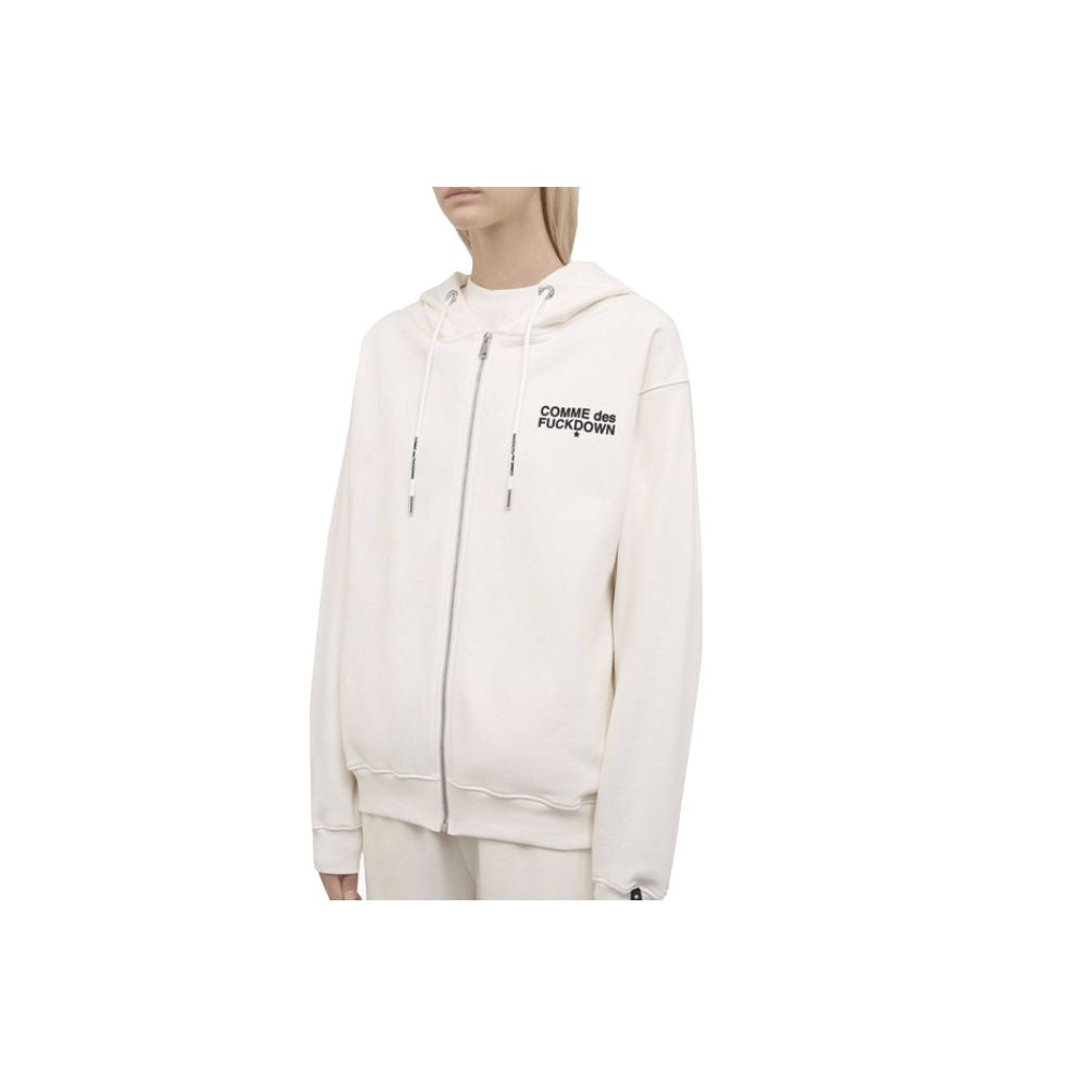 Comme Des Fuckdown White Cotton Sweater