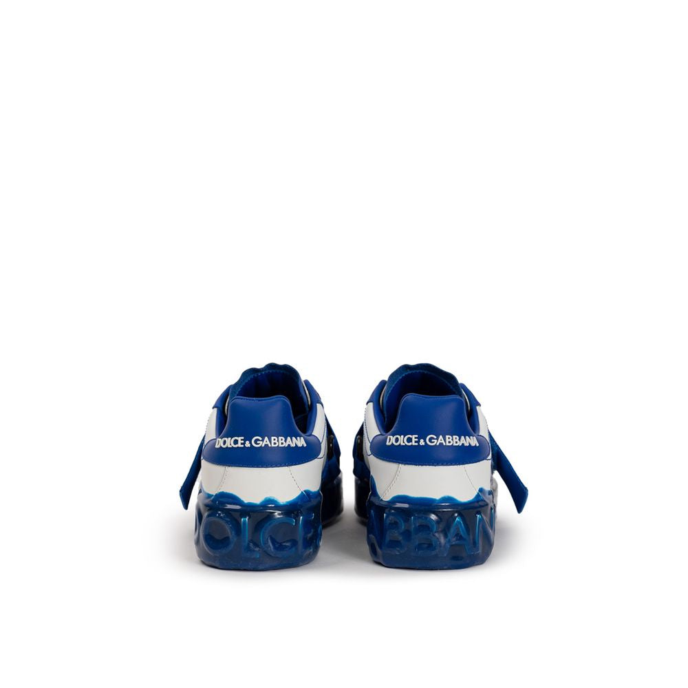 Dolce & Gabbana White Leather Low Top