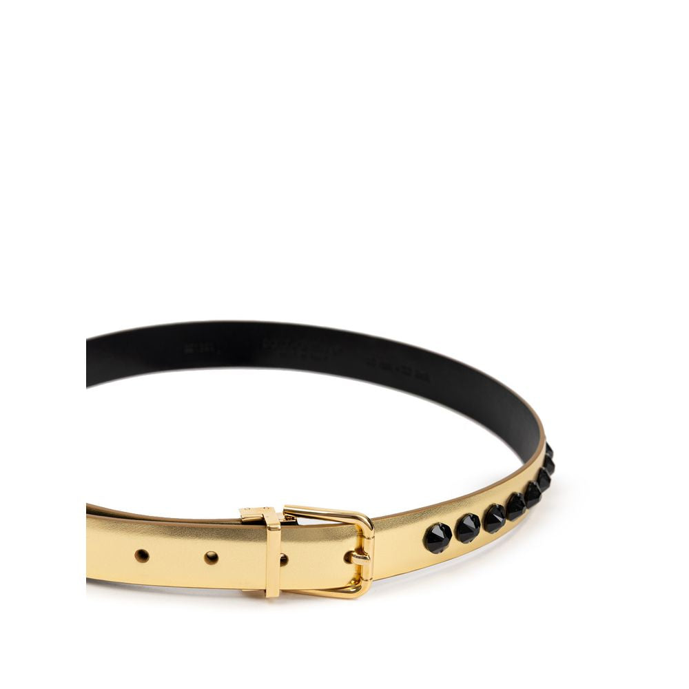 Dolce & Gabbana Gold Leather Belt
