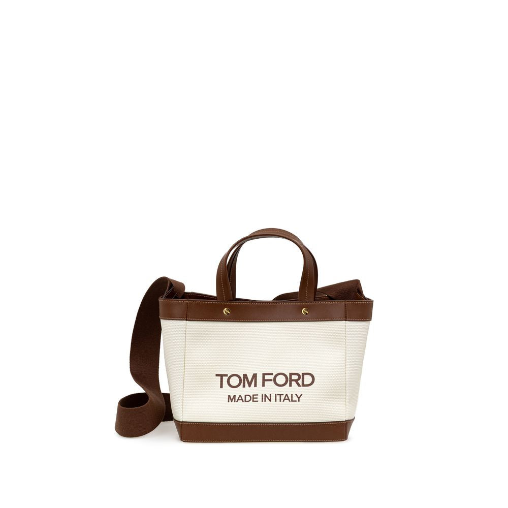 Tom Ford Beige Cotton Tote Bag