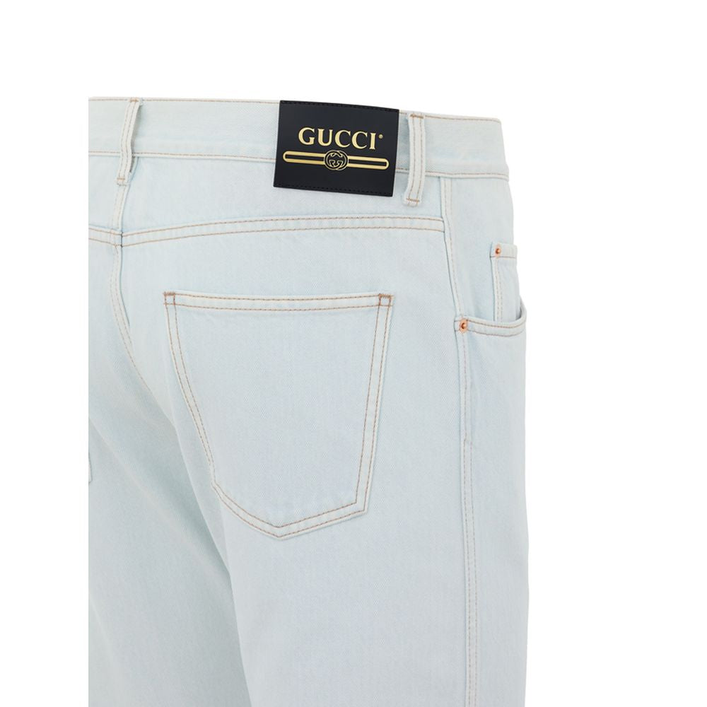 Gucci Blue Cotton Jeans Denim