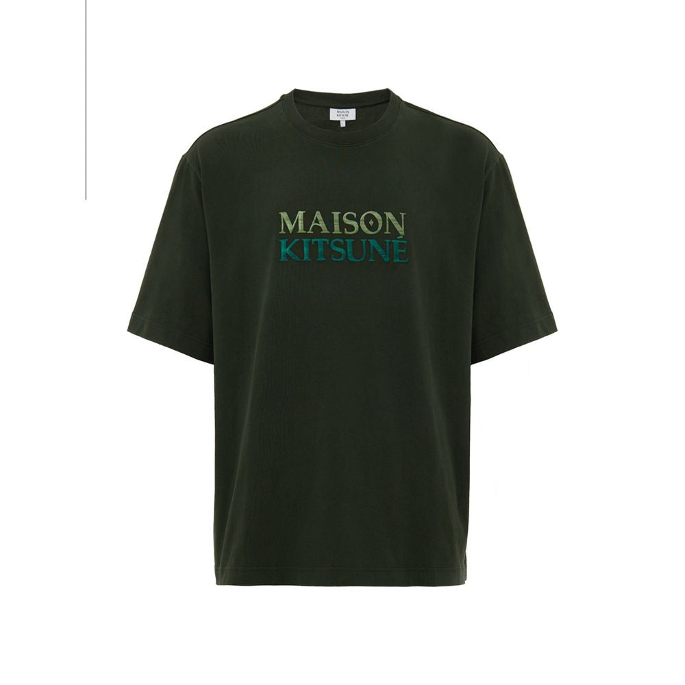 Maison Kitsuné Green Cotton T-Shirt