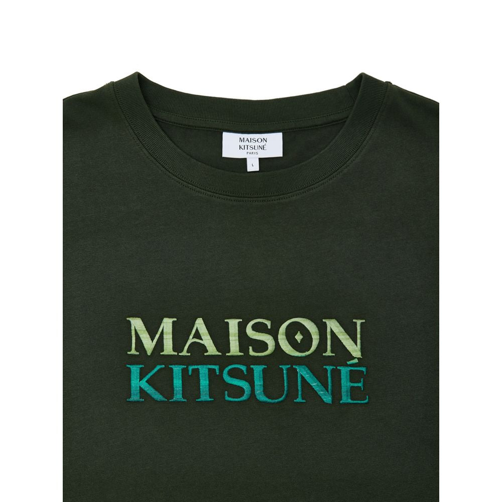 Maison Kitsuné Green Cotton T-Shirt