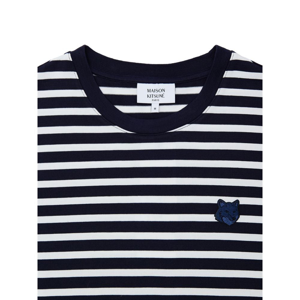 Maison Kitsuné Blue Cotton Long Sleeve