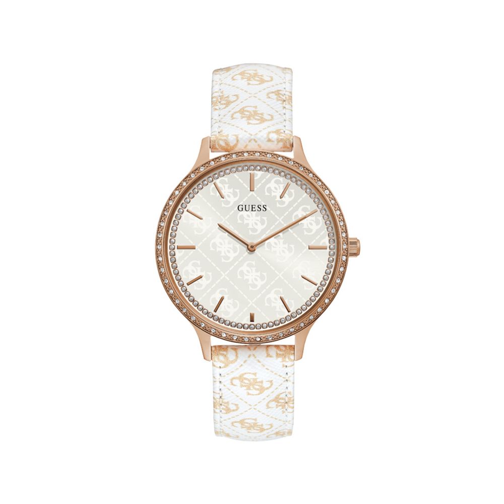 Guess White Leather Watch