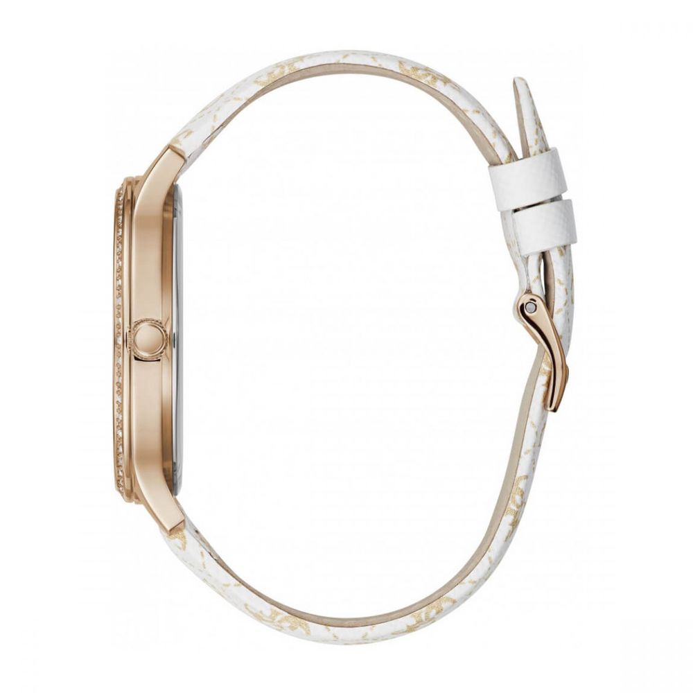 Guess White Leather Watch