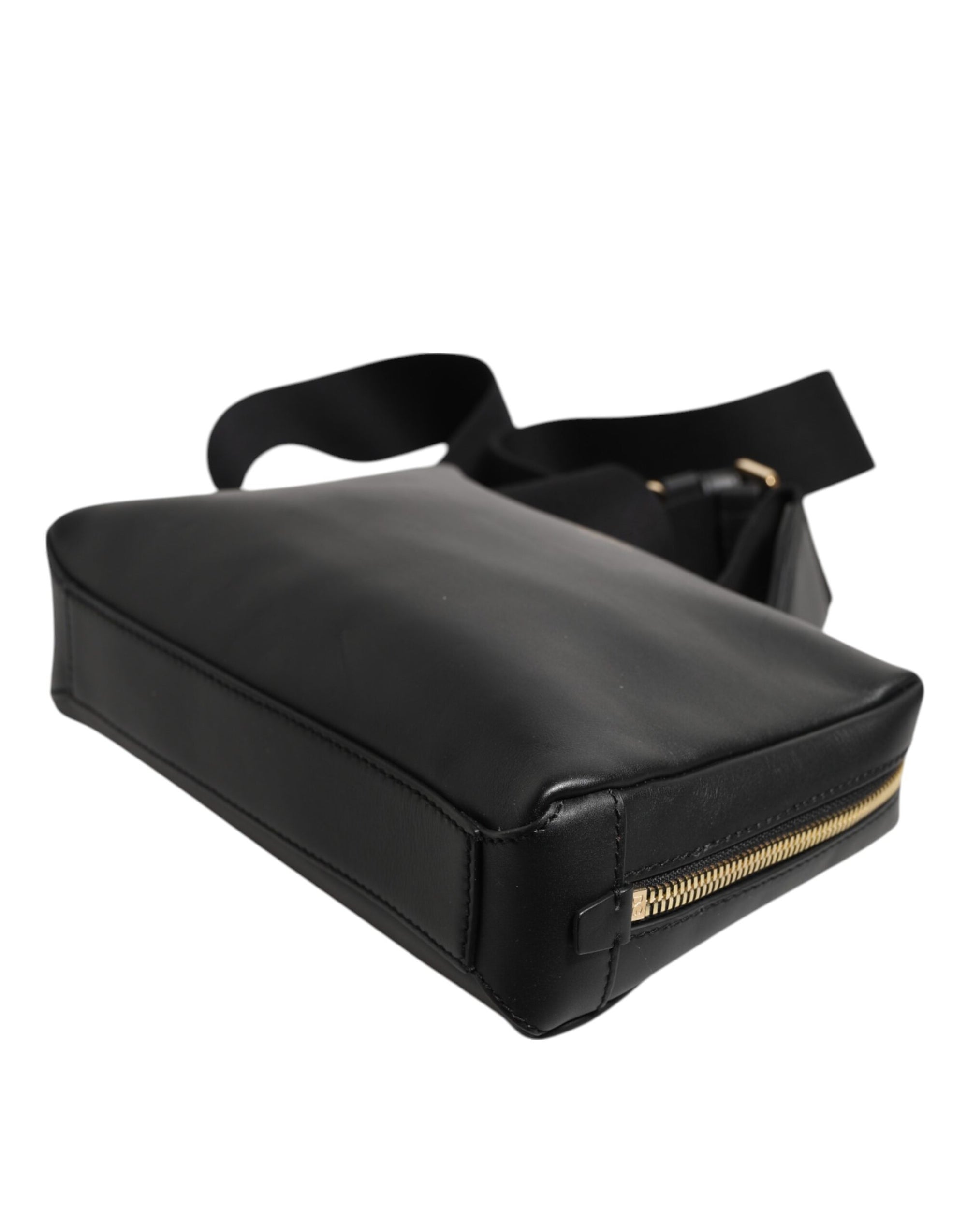 Dolce & Gabbana Black Mediterranean Leather Shoulder Crossbody Bag