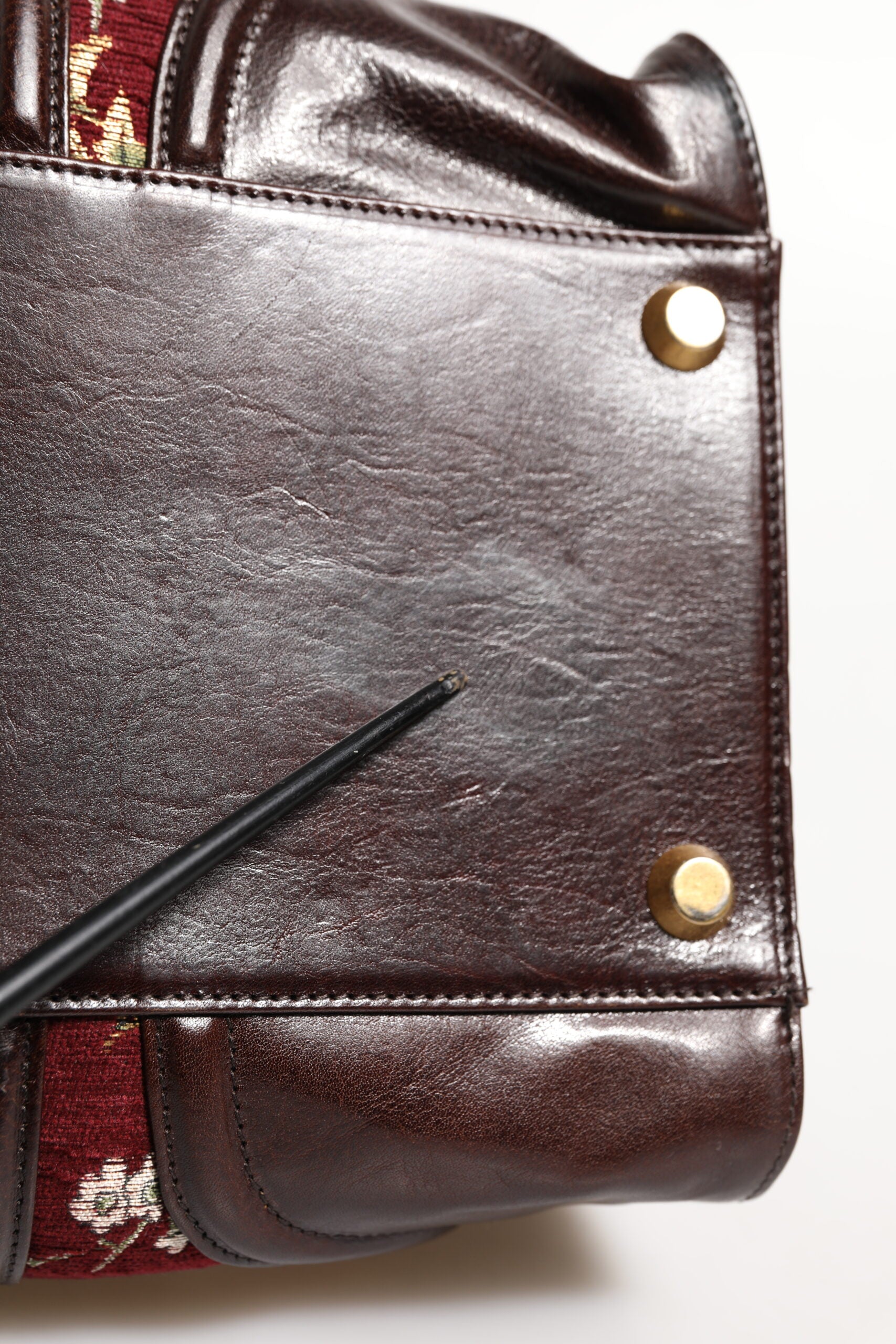 Dolce & Gabbana Multicolor Leather Jacquard Velvet Travel Duffle Bag