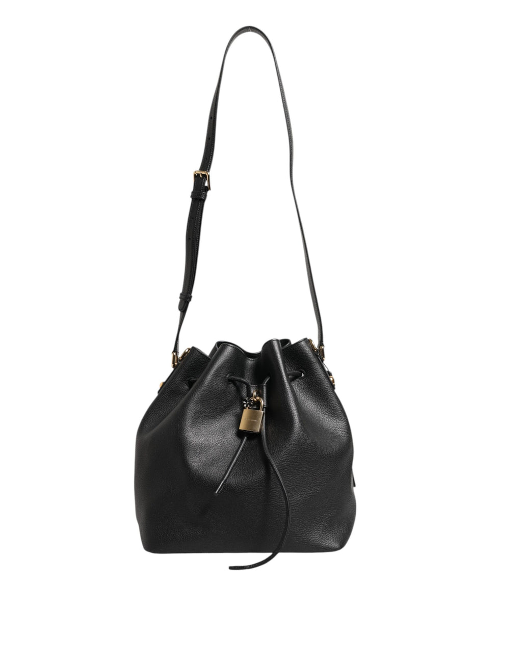 Dolce & Gabbana Black Leather Shoulder Crossbody Bucket DOLCE Bag
