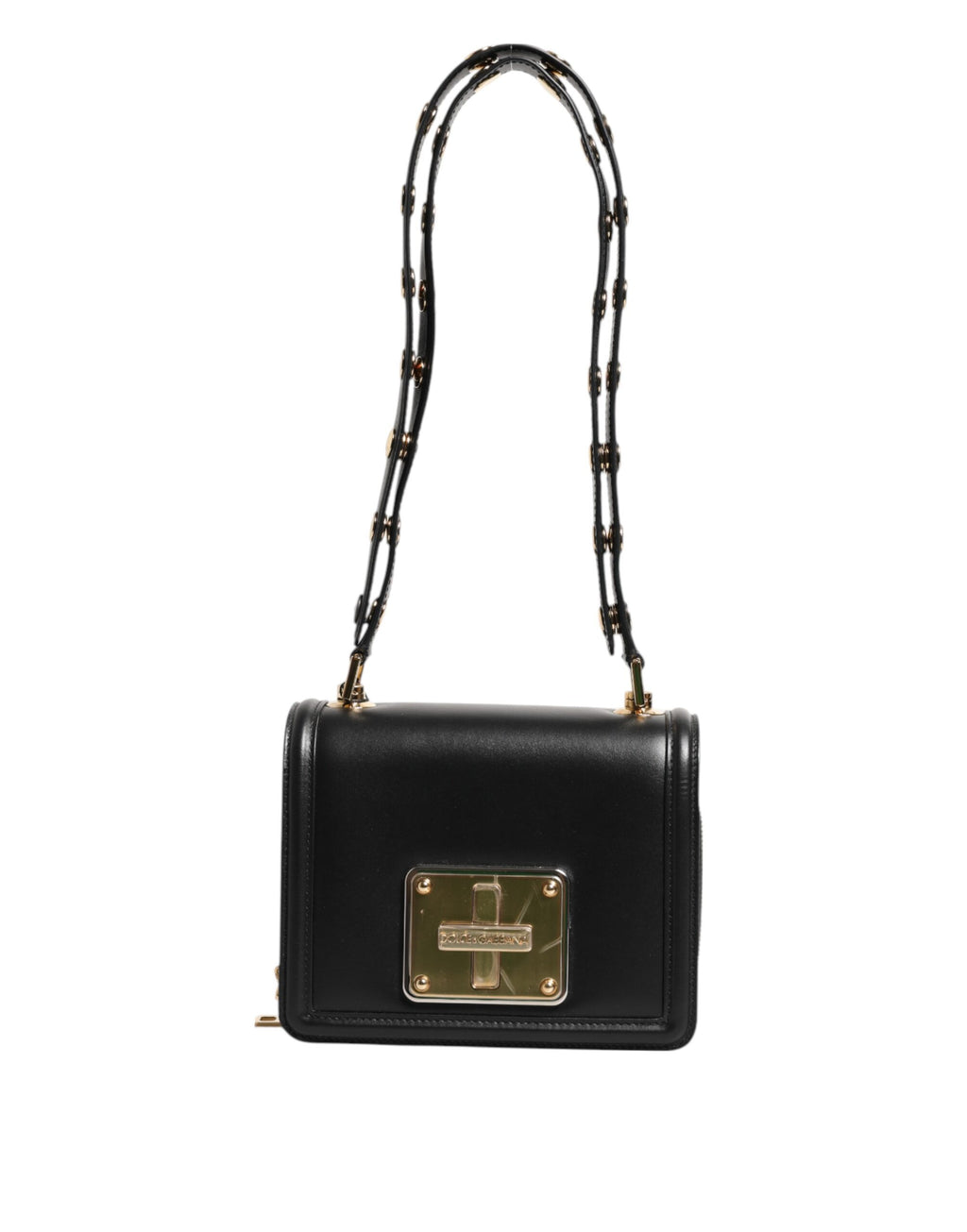 Dolce & Gabbana Black Joy Therapy Lola Studded Leather Shoulder Bag
