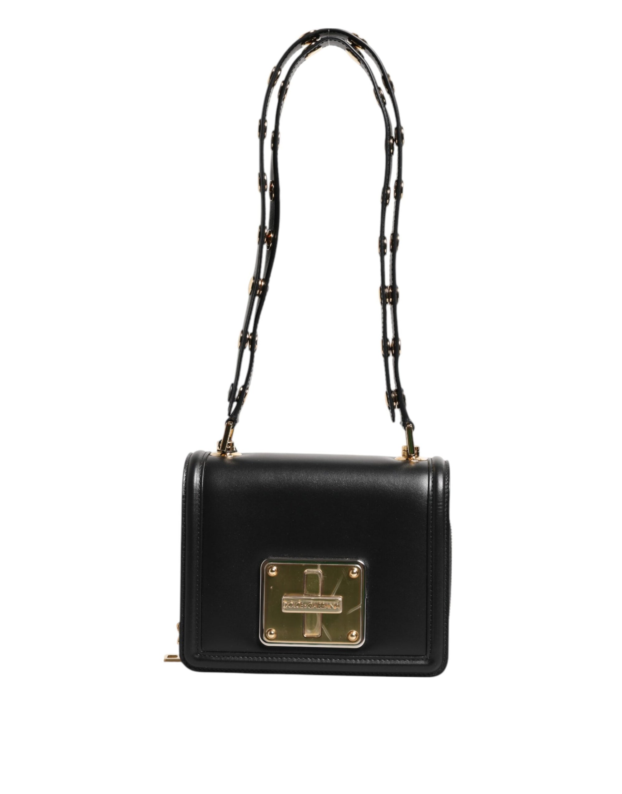 Dolce & Gabbana Black Joy Therapy Lola Studded Leather Shoulder Bag