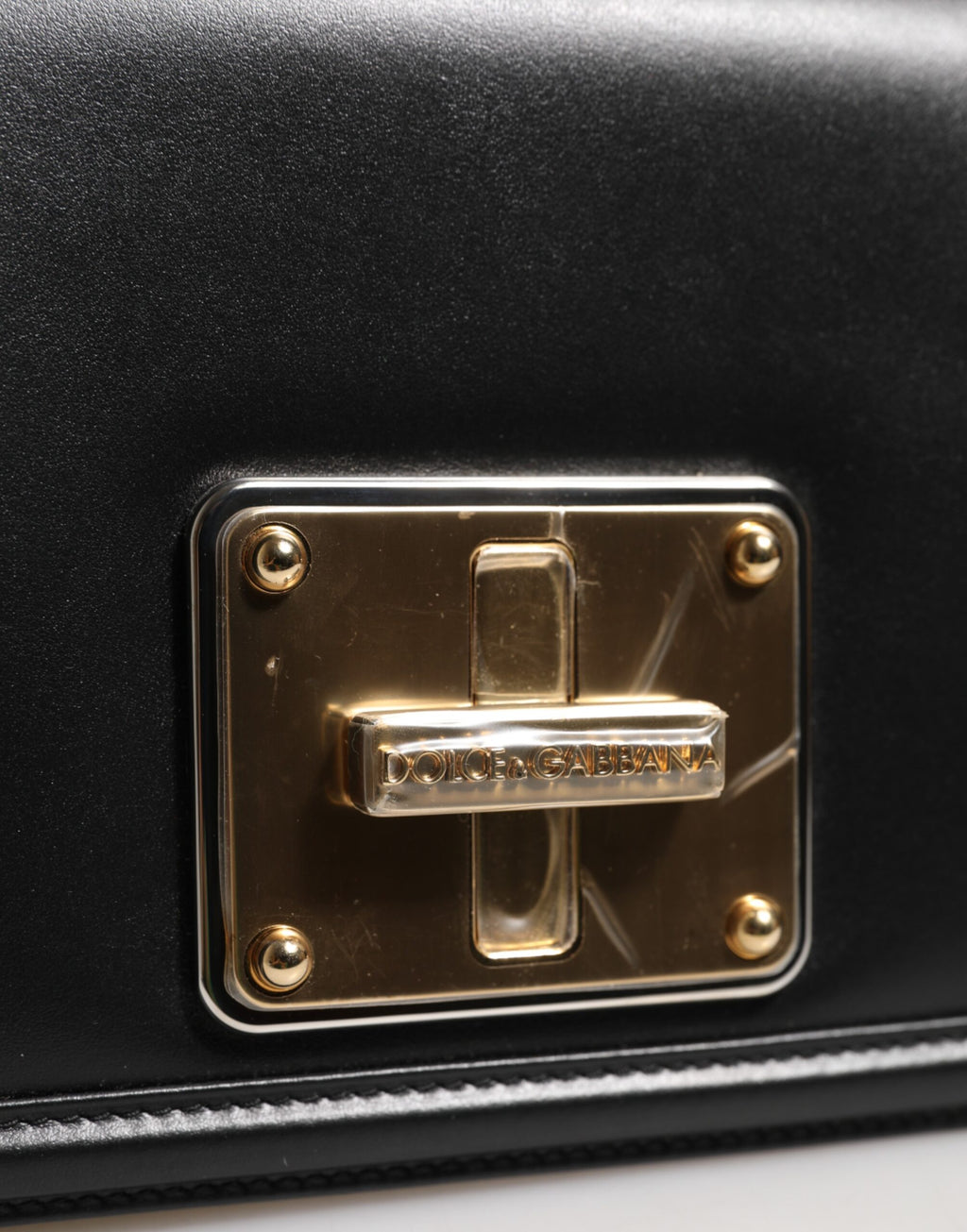 Dolce & Gabbana Black Joy Therapy Lola Studded Leather Shoulder Bag