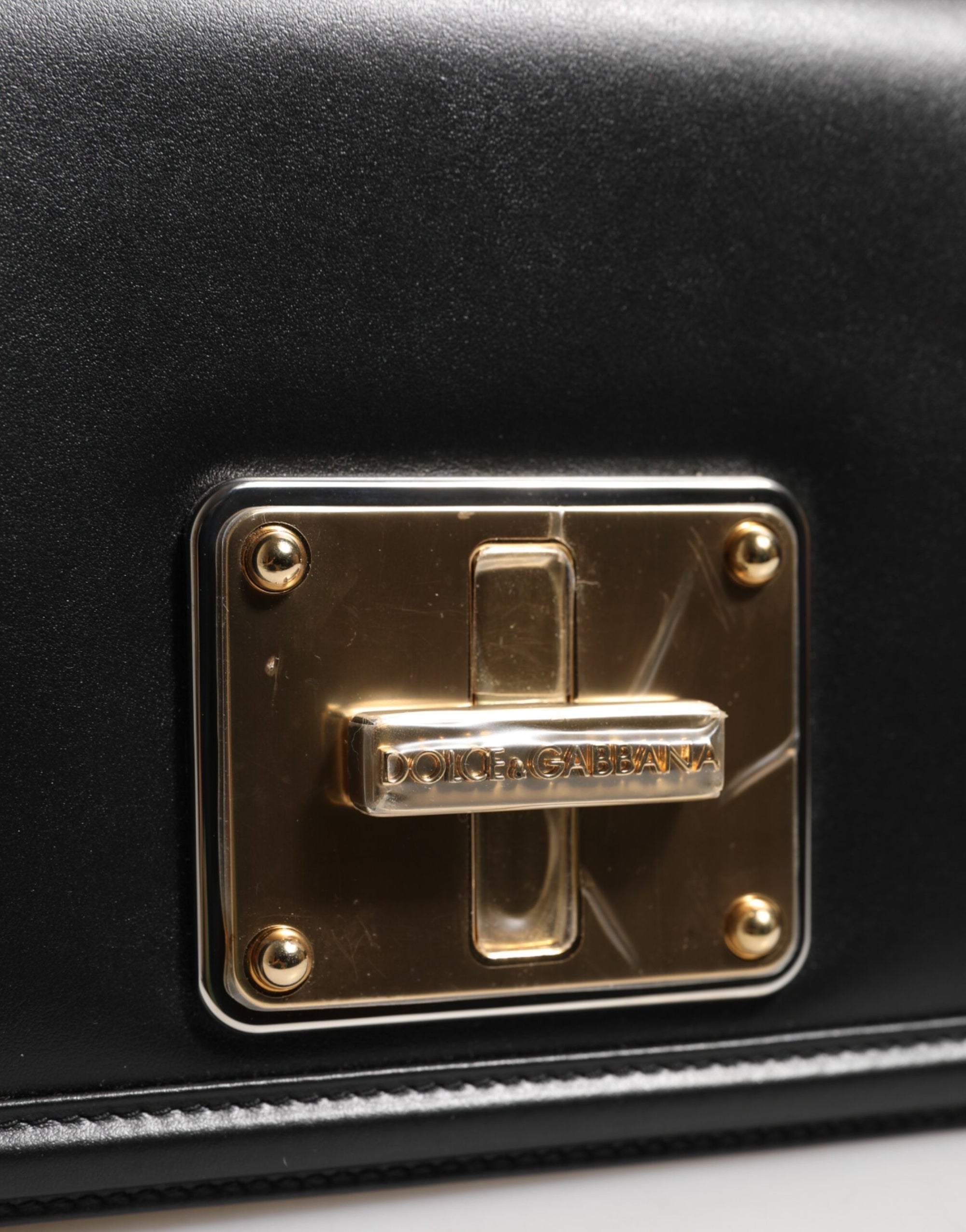 Dolce & Gabbana Black Joy Therapy Lola Studded Leather Shoulder Bag