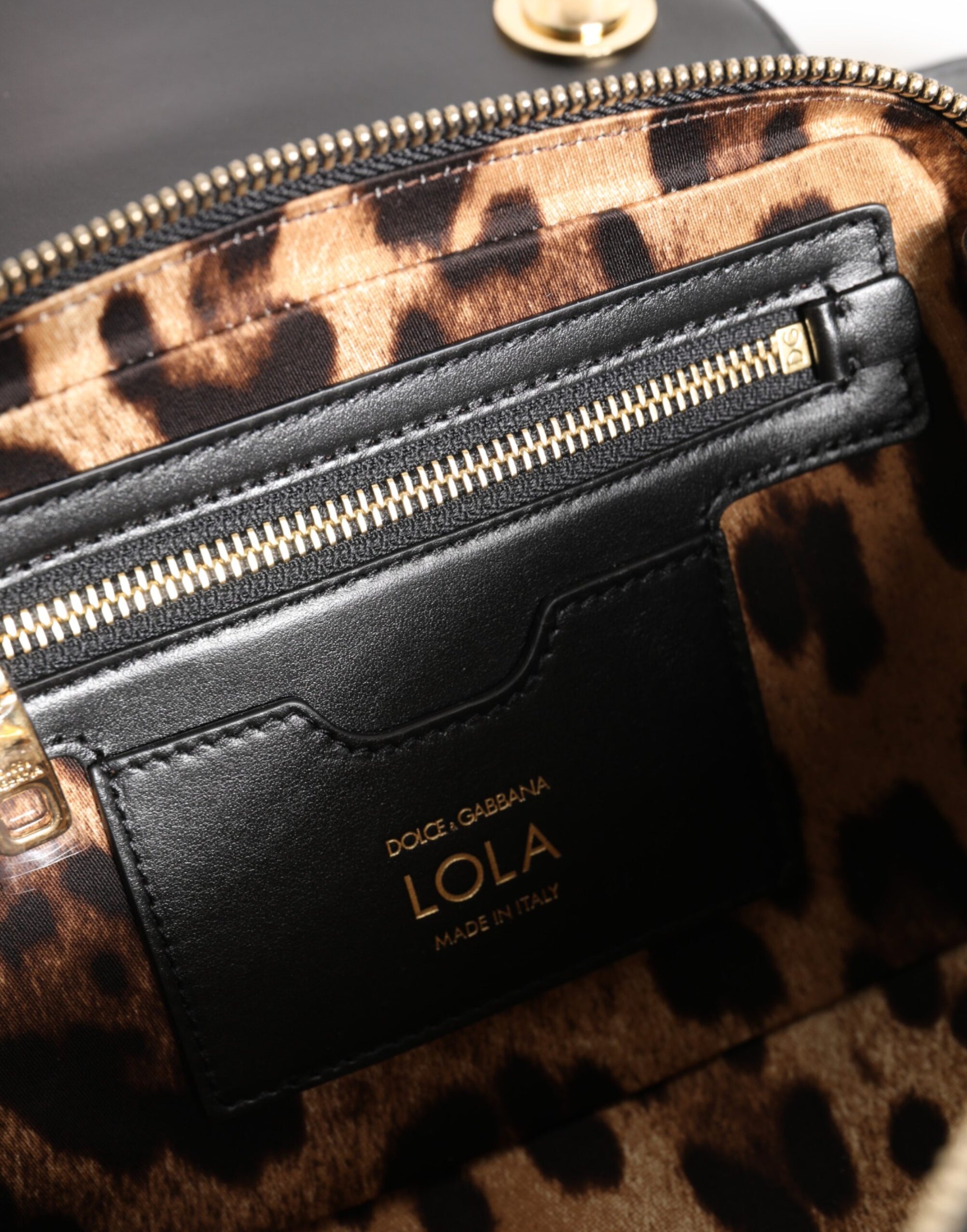 Dolce & Gabbana Black Joy Therapy Lola Studded Leather Shoulder Bag