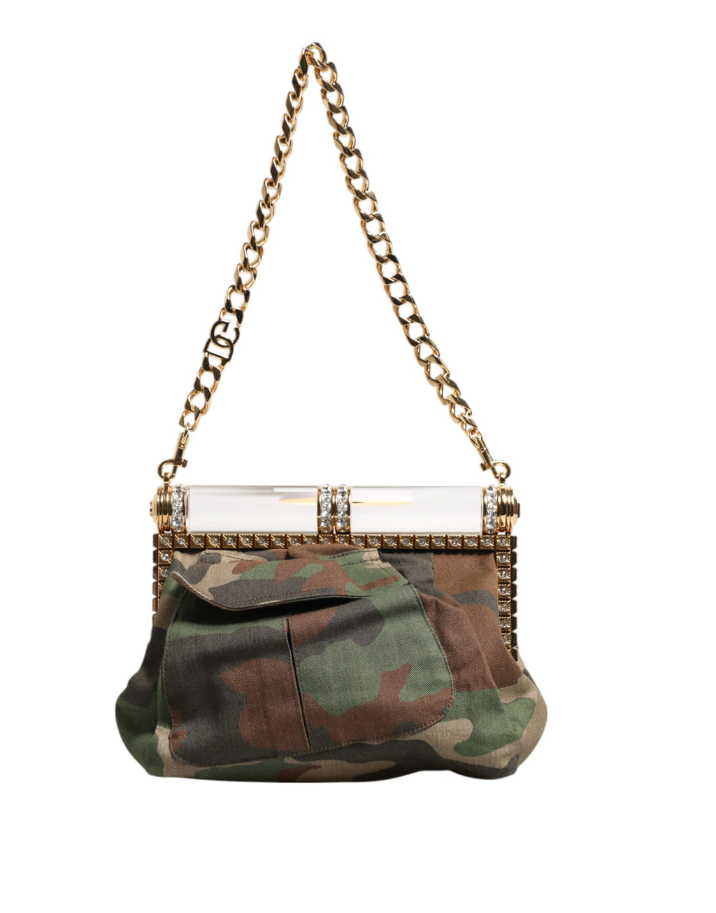Dolce & Gabbana Multicolor Sicily Medium Camouflage Shoulder Strap Bag