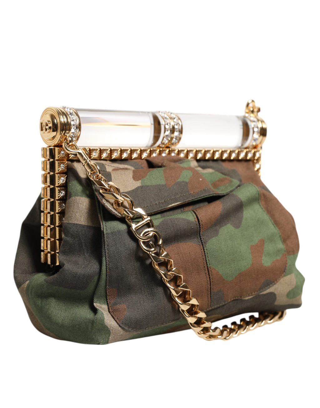 Dolce & Gabbana Multicolor Sicily Medium Camouflage Shoulder Strap Bag