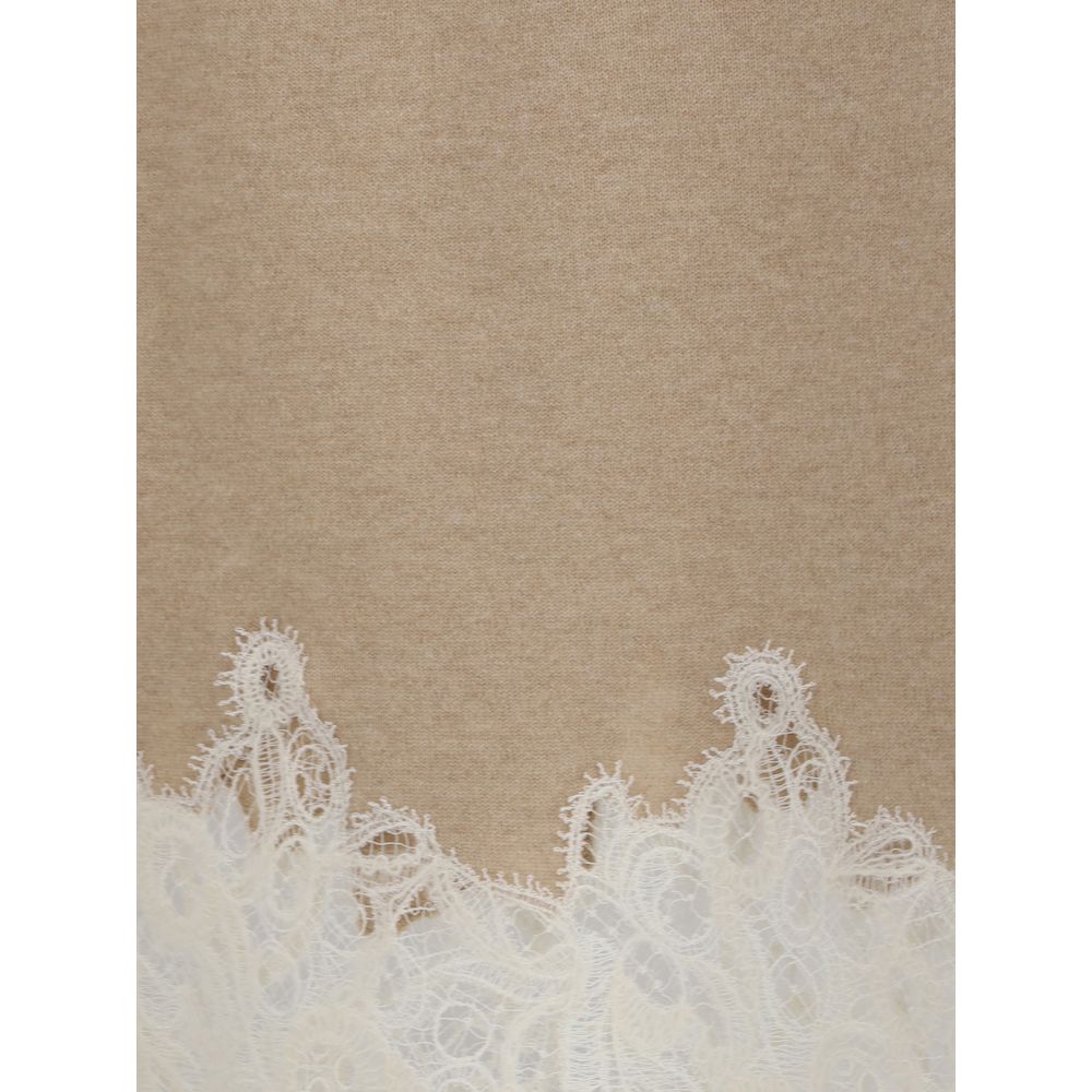 Fabiana Filippi Wool and lace Midi Skirt