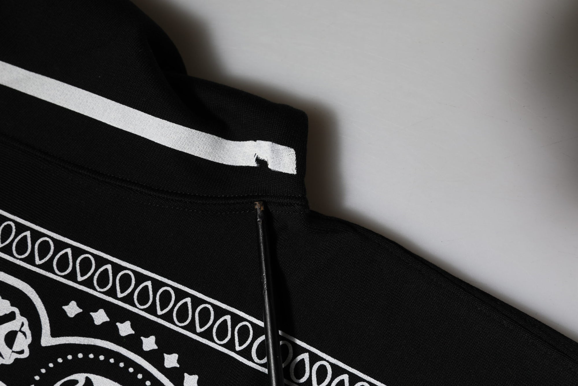 Dolce & Gabbana Black Bandana Hooded Men Sweatshirt Sweater