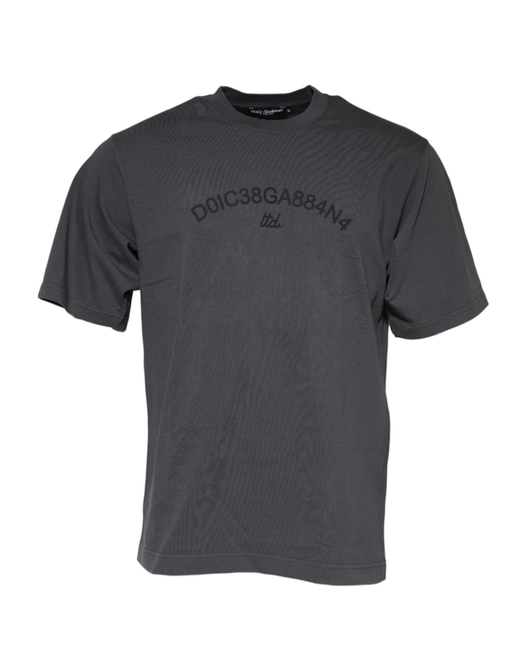 Dolce & Gabbana Gray Logo Graphic Cotton Crew Neck T-shirt
