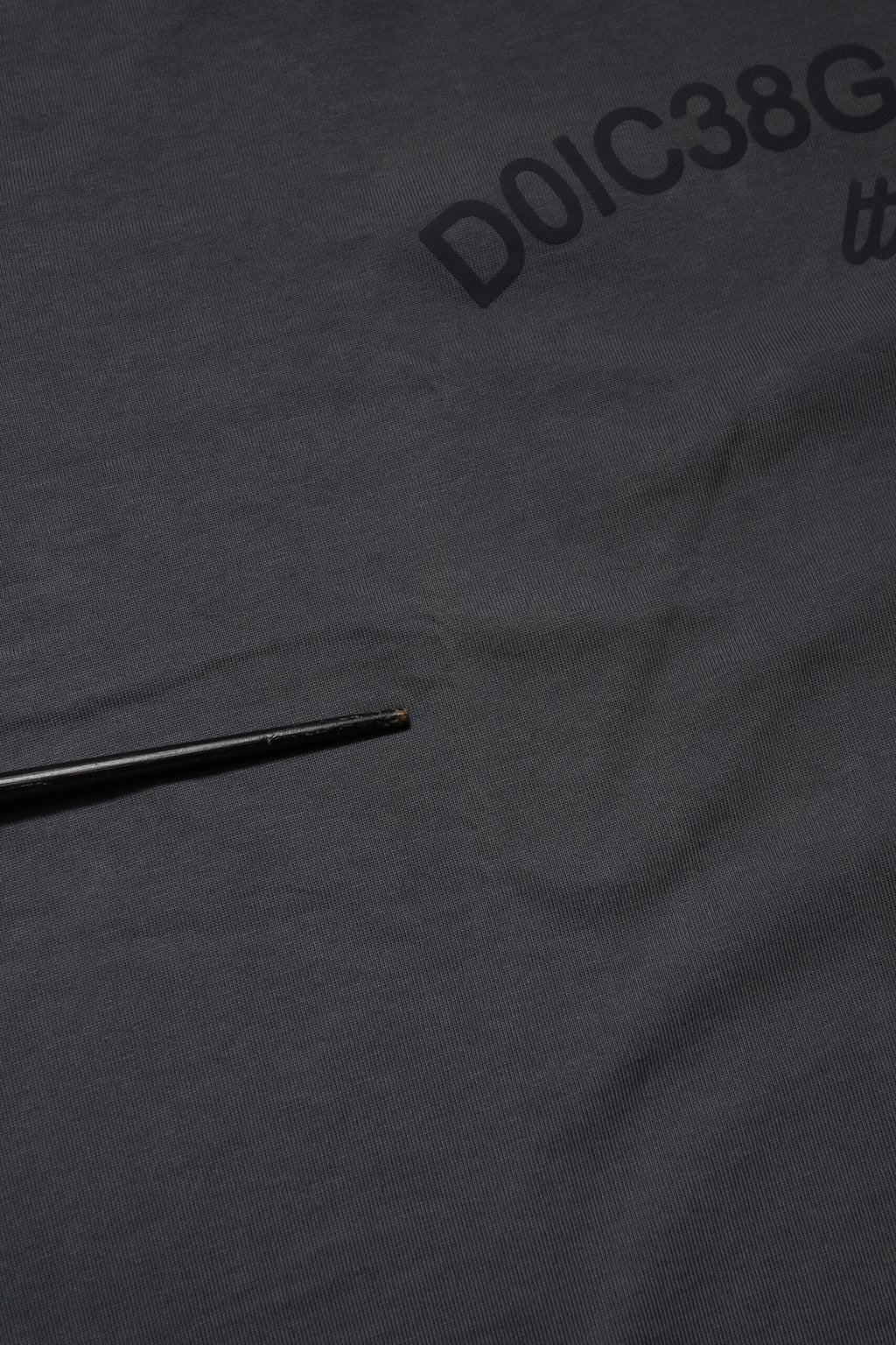 Dolce & Gabbana Gray Logo Graphic Cotton Crew Neck T-shirt