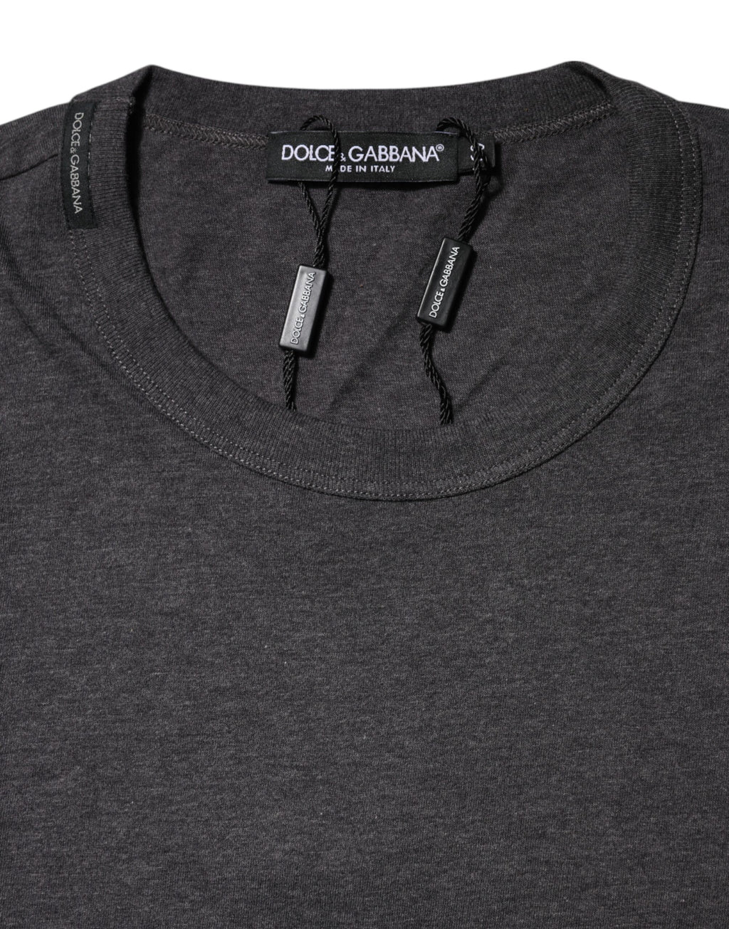 Dolce & Gabbana Dark Gray Crew Neck Short Sleeves T-shirt