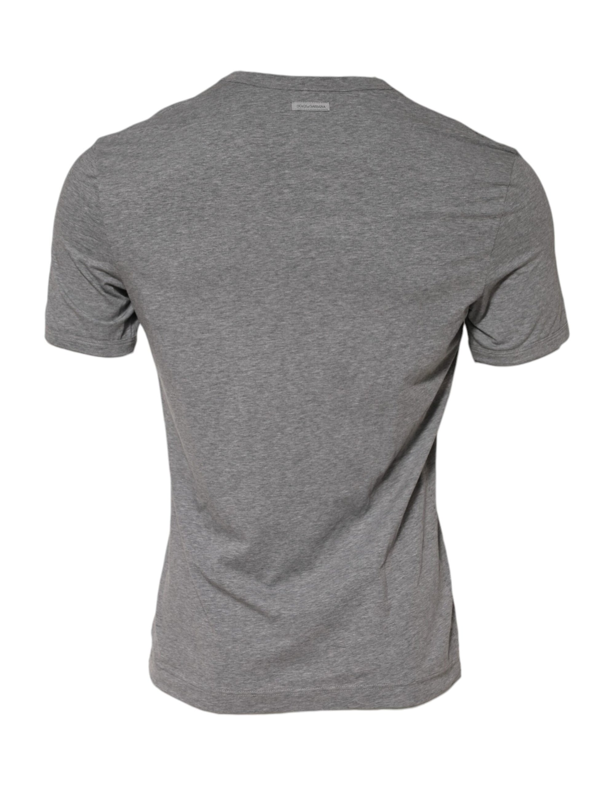 Dolce & Gabbana Gray Crew Neck Short Sleeves Underwear T-shirt