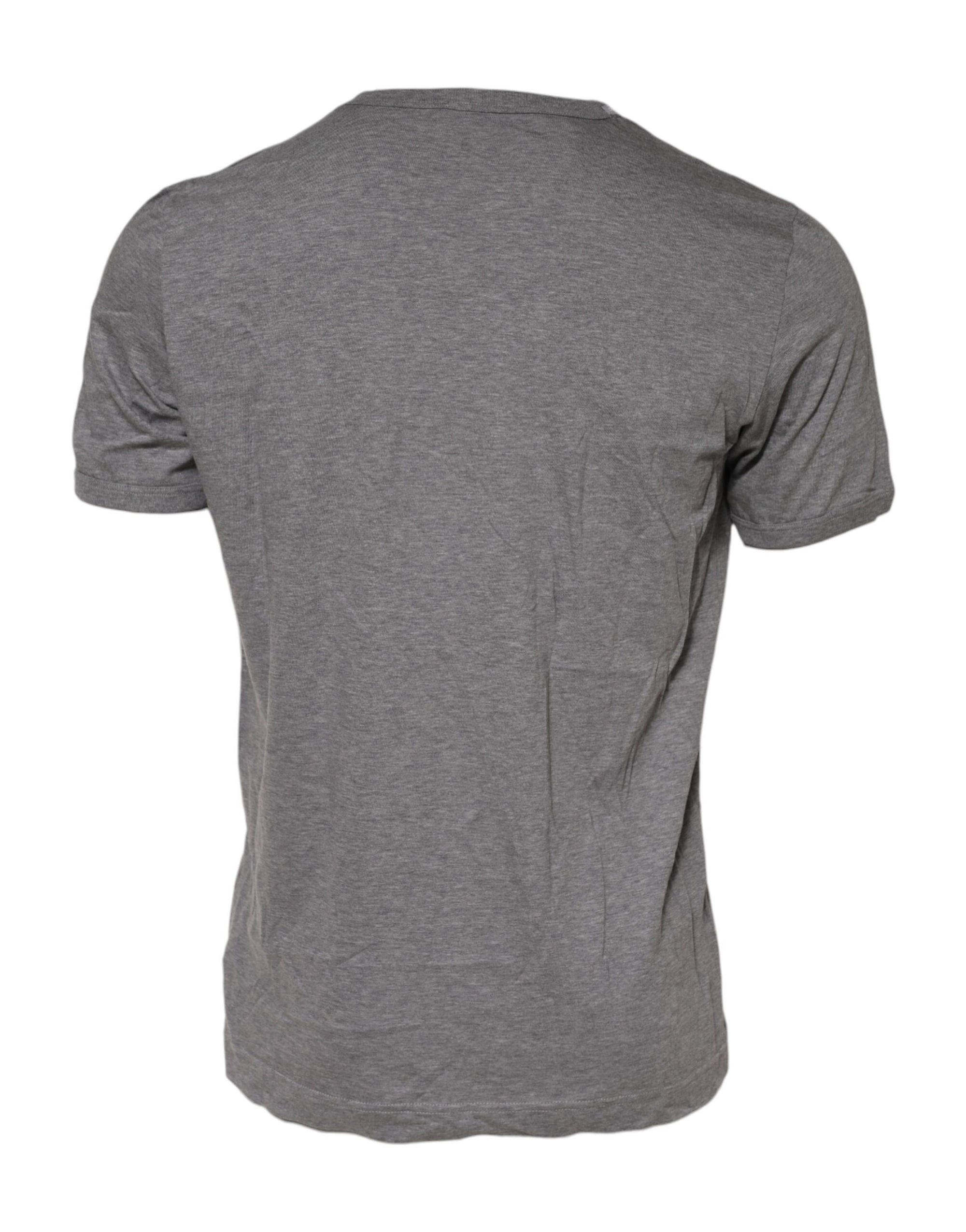Dolce & Gabbana Gray #DGFamily Cotton Crew Neck T-shirt