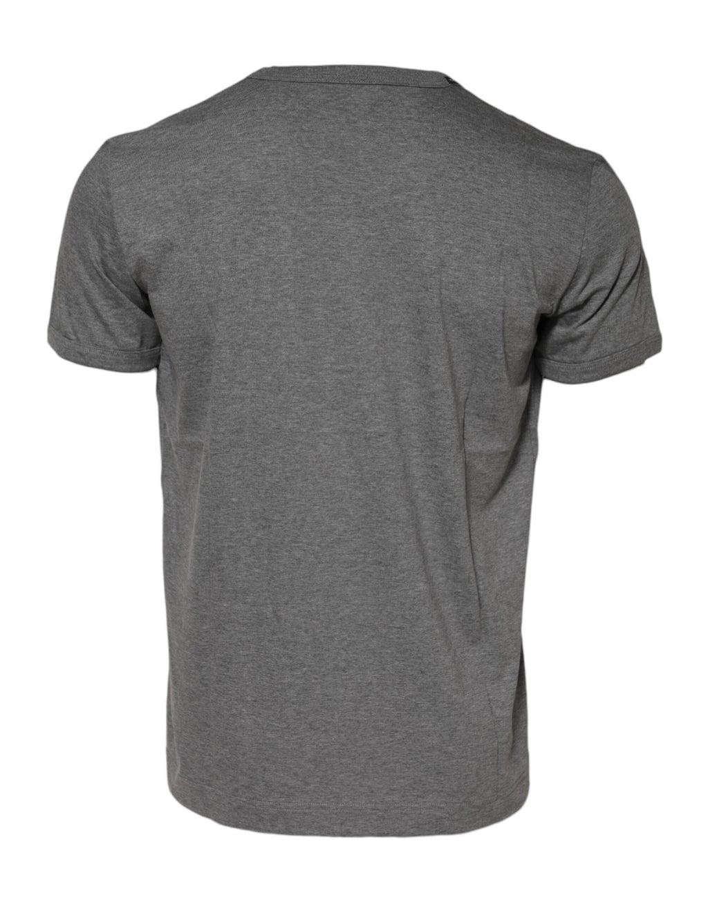 Dolce & Gabbana Gray Cotton Crew Neck Short Sleeves T-shirt