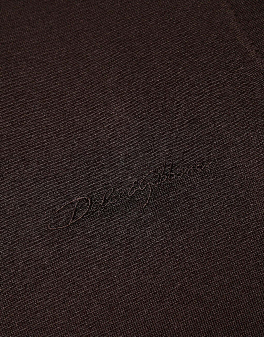 Dolce & Gabbana Brown Silk Crew Neck Short Sleeves T-shirt