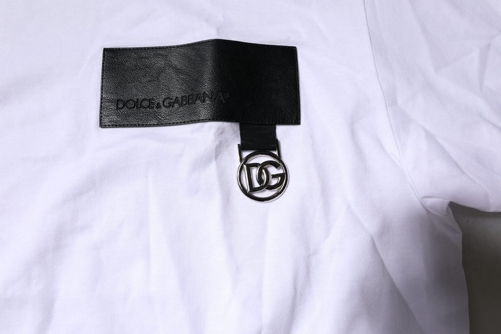 Dolce & Gabbana White Logo Crew Neck Short Sleeves T-shirt