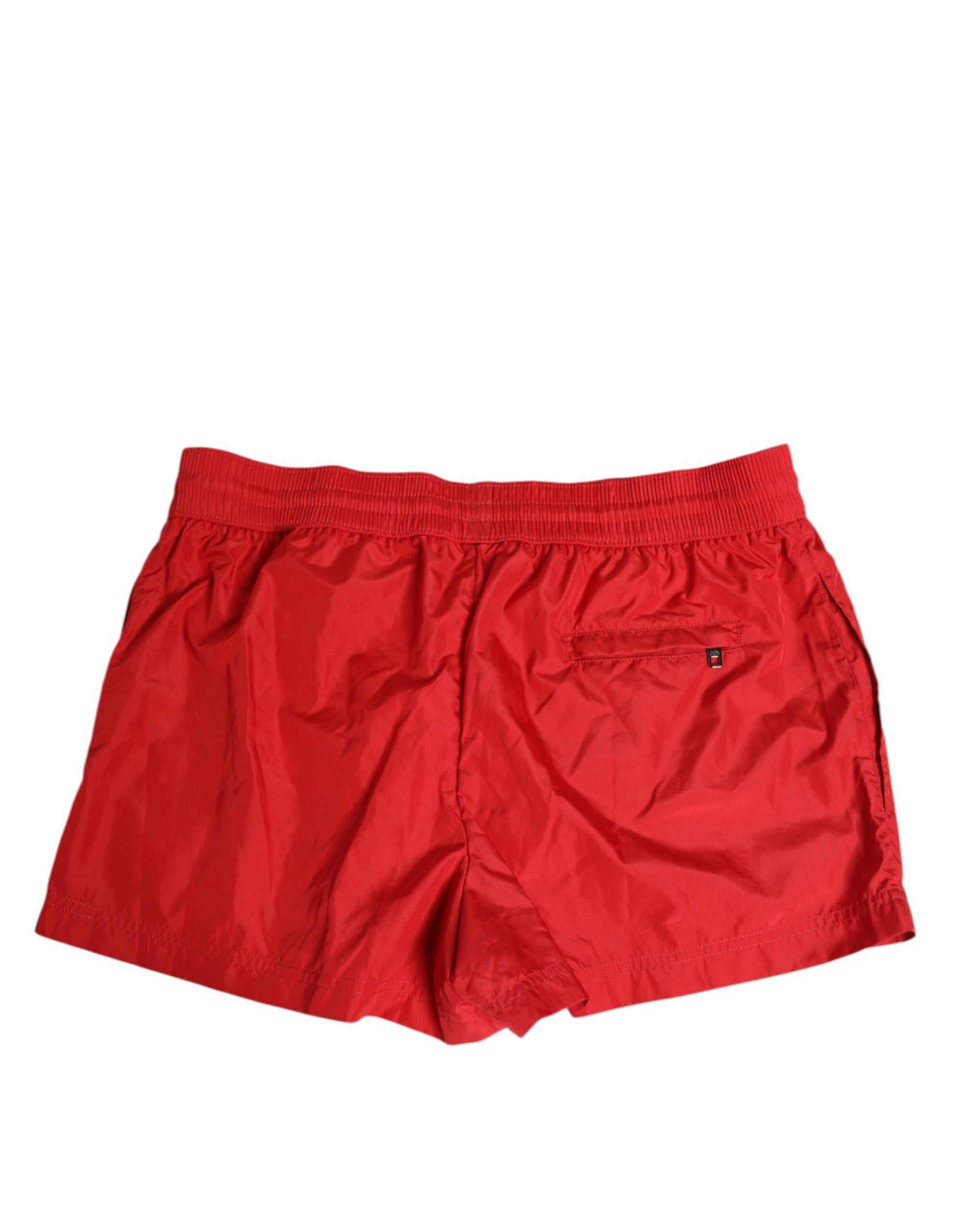 Dolce & Gabbana Red Drawstring Beachwear Shorts Swimwear