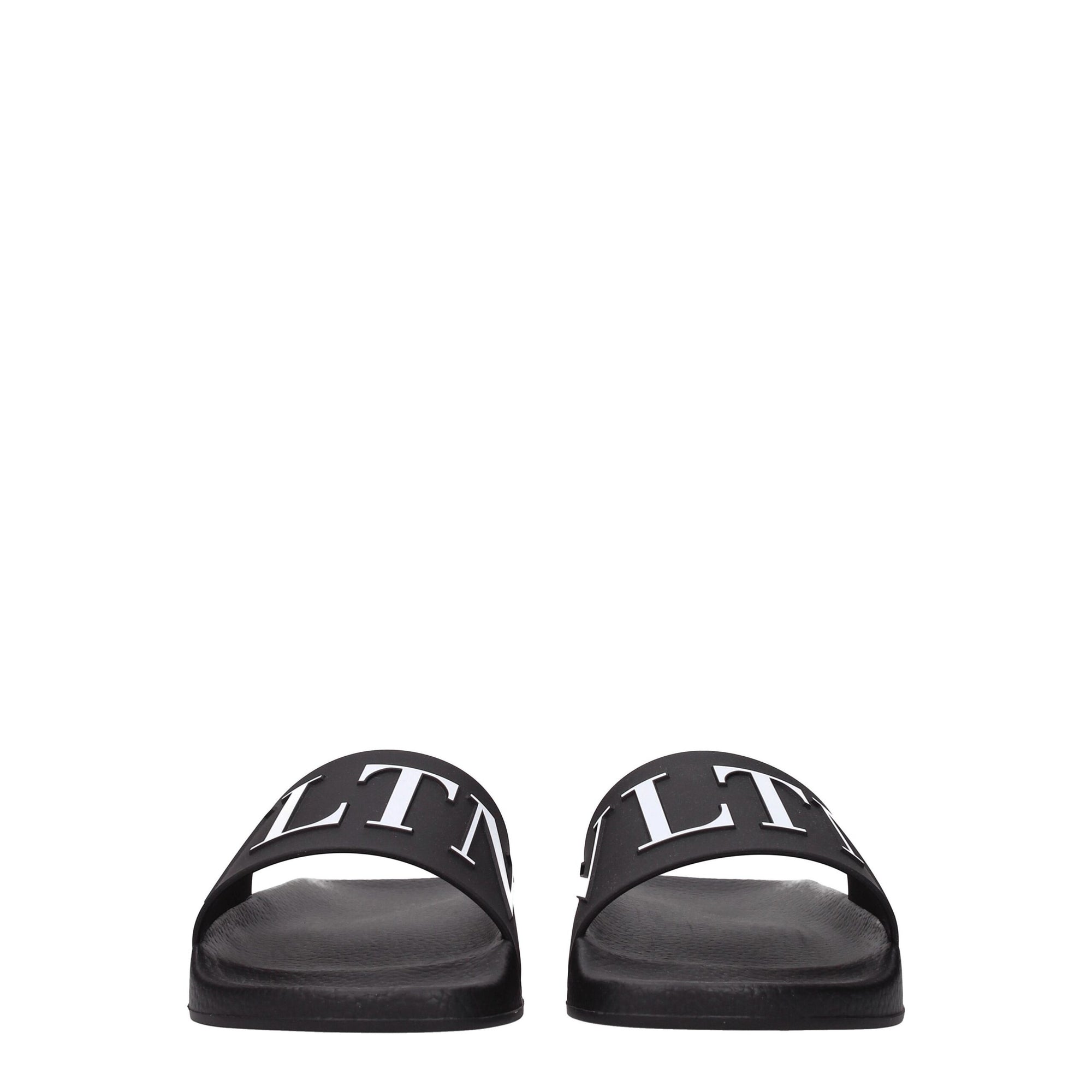 Valentino Garavani Black Cotton Slippers Sandals