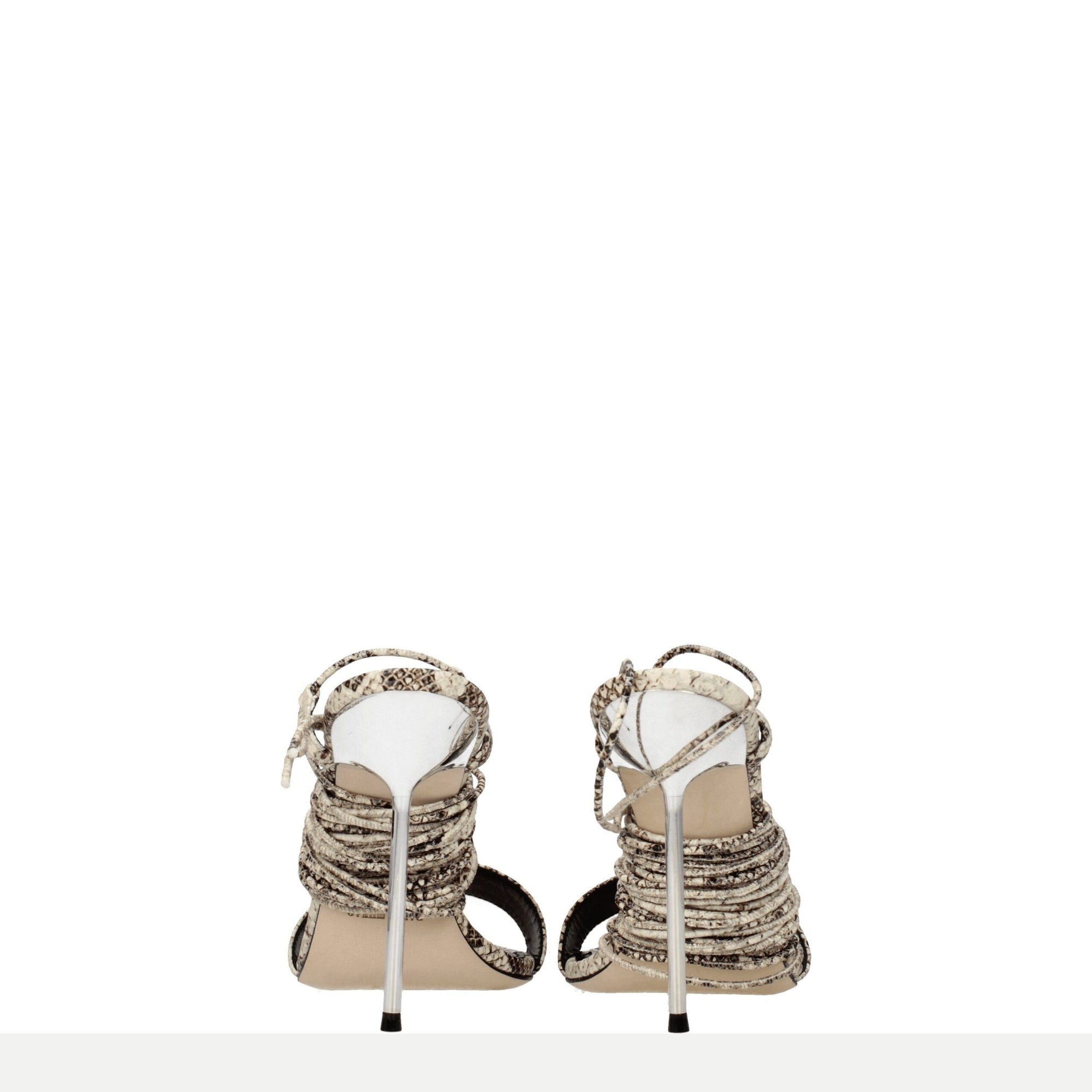 Paris Texas Beige Leather Stiletto Heels Sandals