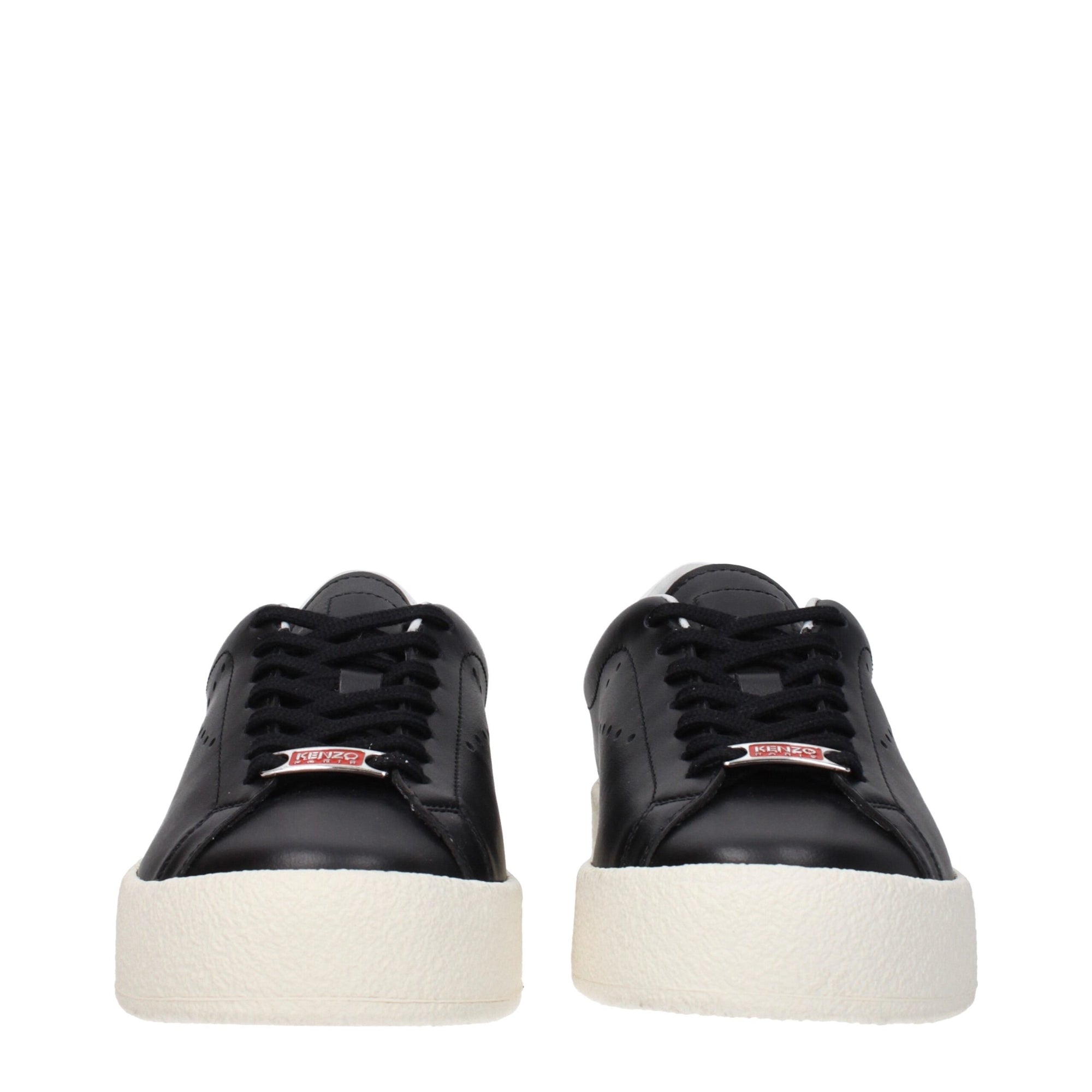 Kenzo Black Leather Low Tops