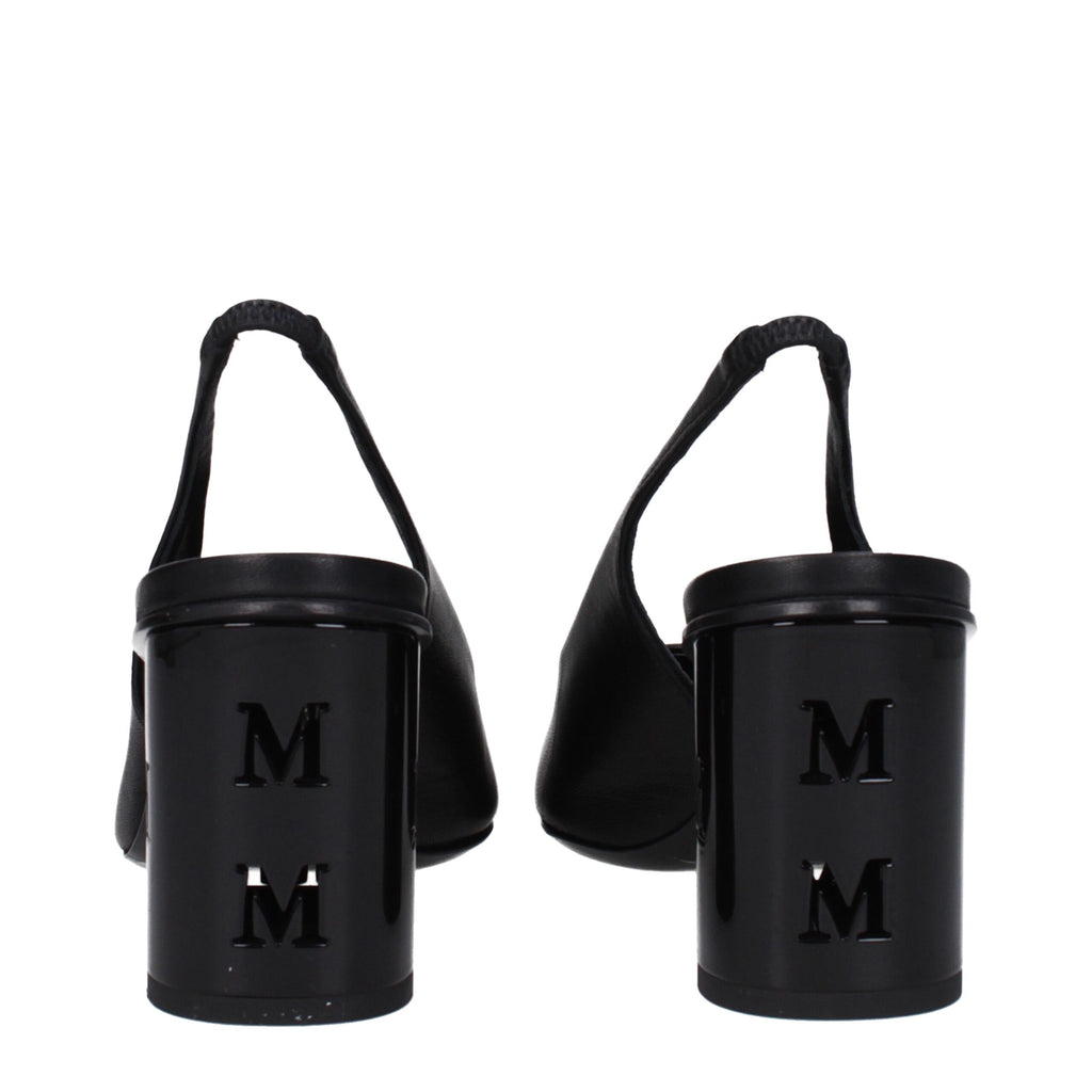 Max Mara Black Leather High Heel Pumps