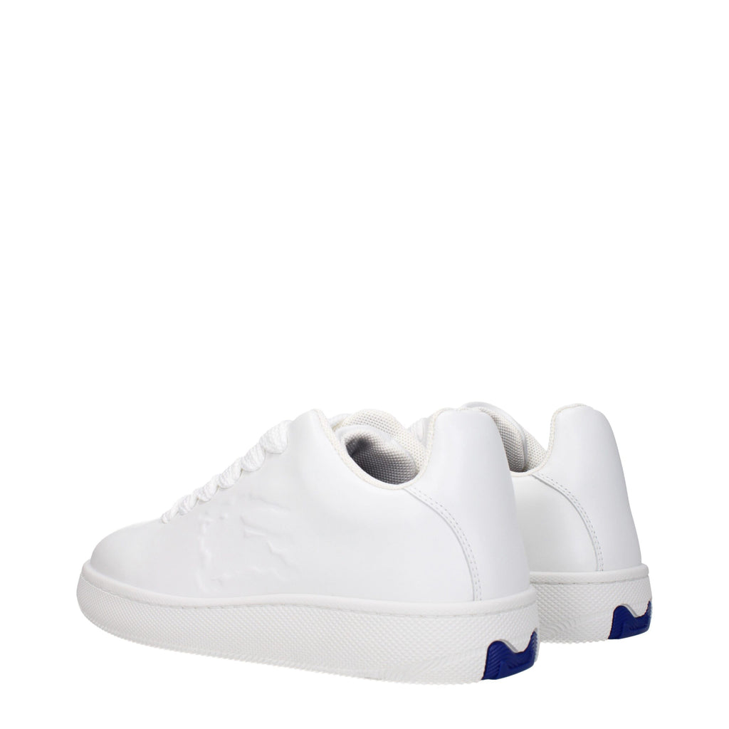 Burberry White Leather Low Tops