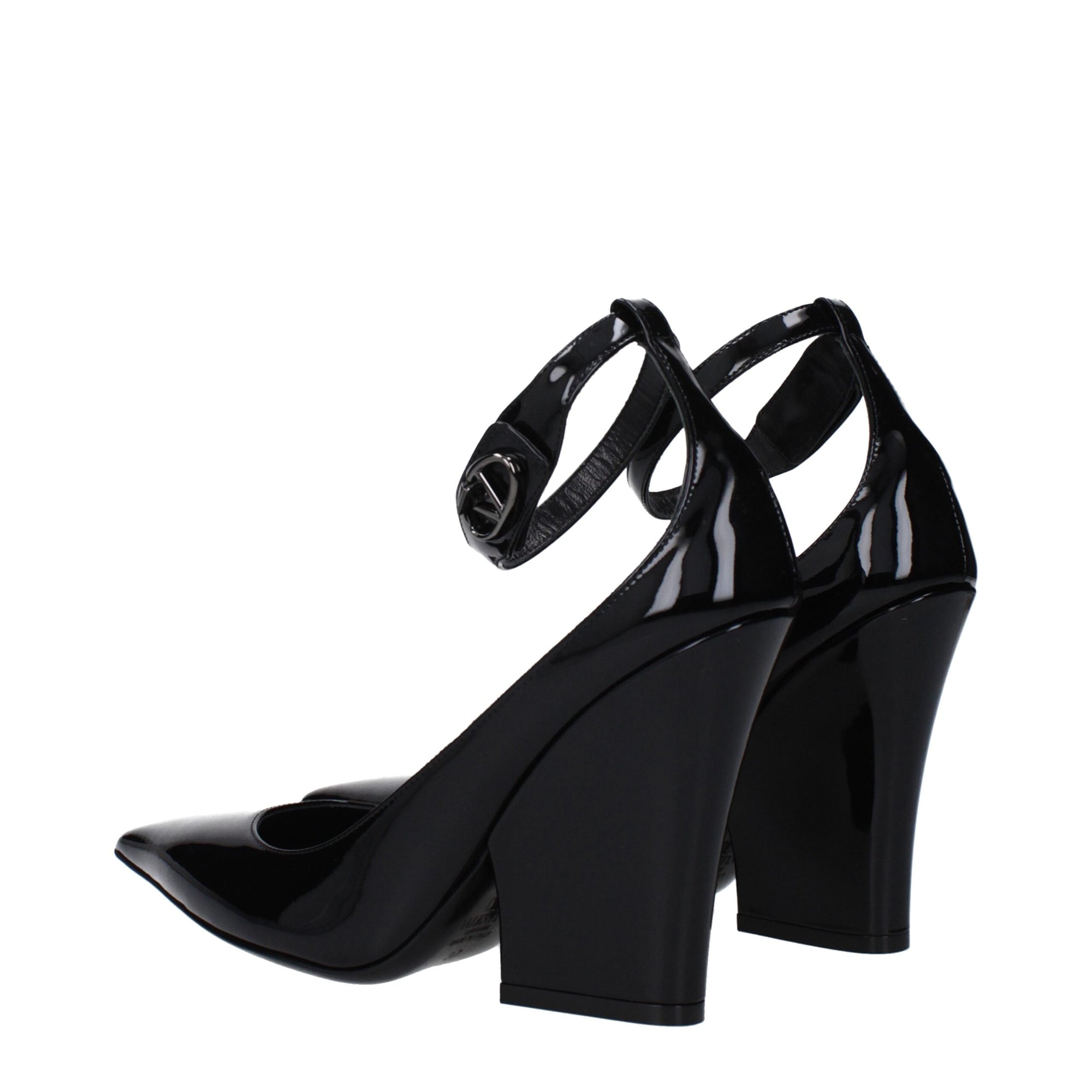 Valentino Garavani Black Leather Platforms Pumps