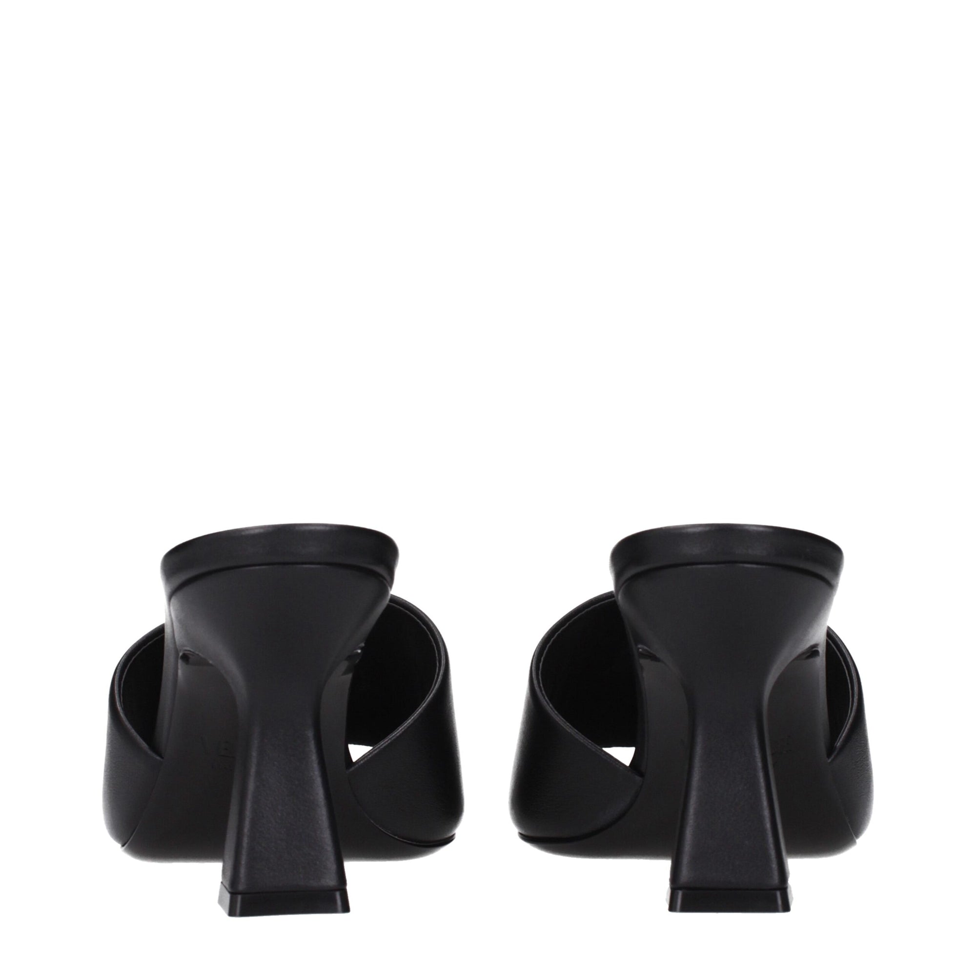 Versace Black Leather Stiletto Heels Sandals