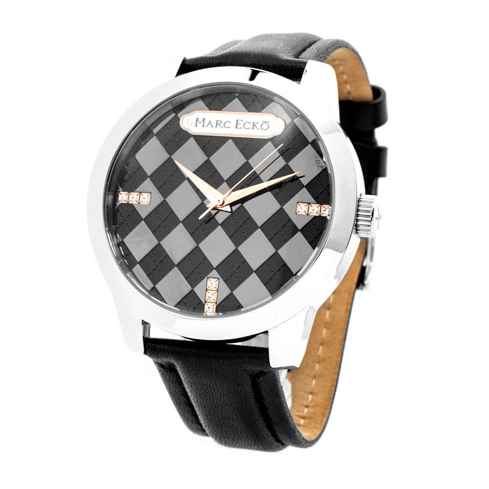 Marc Ecko Black Leather Watch