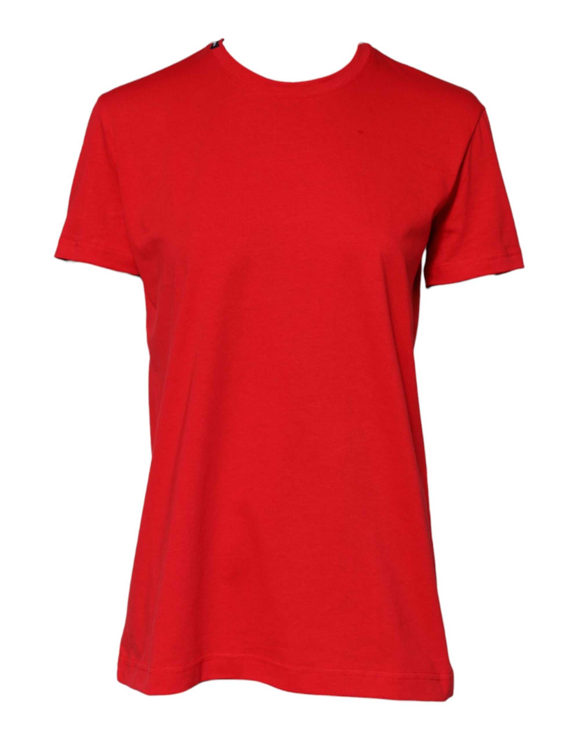 Dolce & Gabbana Red Crew Neck Short Sleeves Top T-shirt