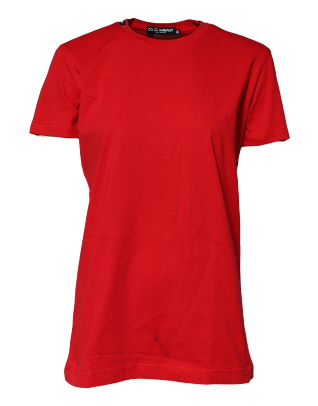 Dolce & Gabbana Red Cotton Short Sleeves Crew Neck Top T-shirt