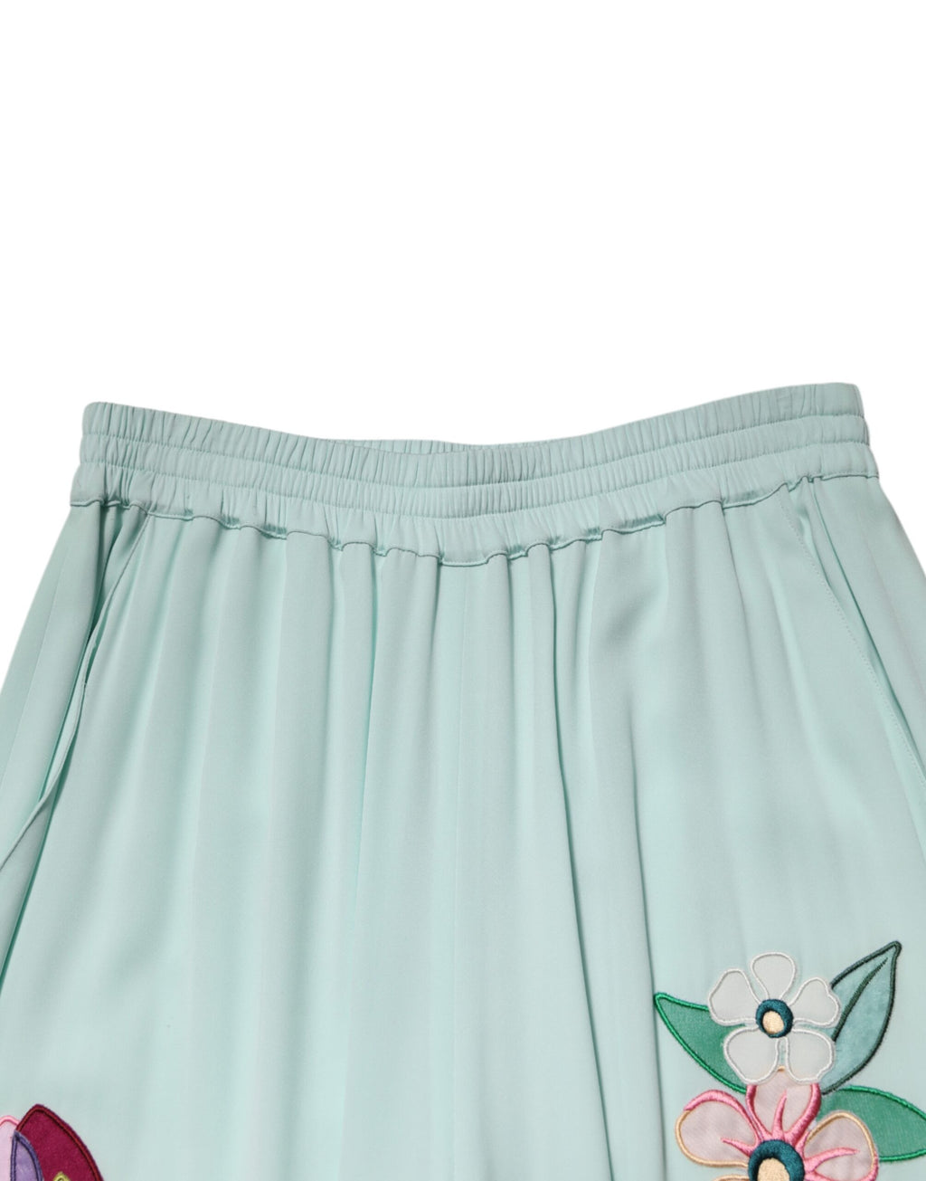 Dolce & Gabbana Green Floral Garterized Straight Pajama Pants