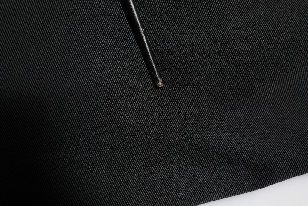 Dolce & Gabbana Black Acetate HighWaist Tapered Trouser Pants