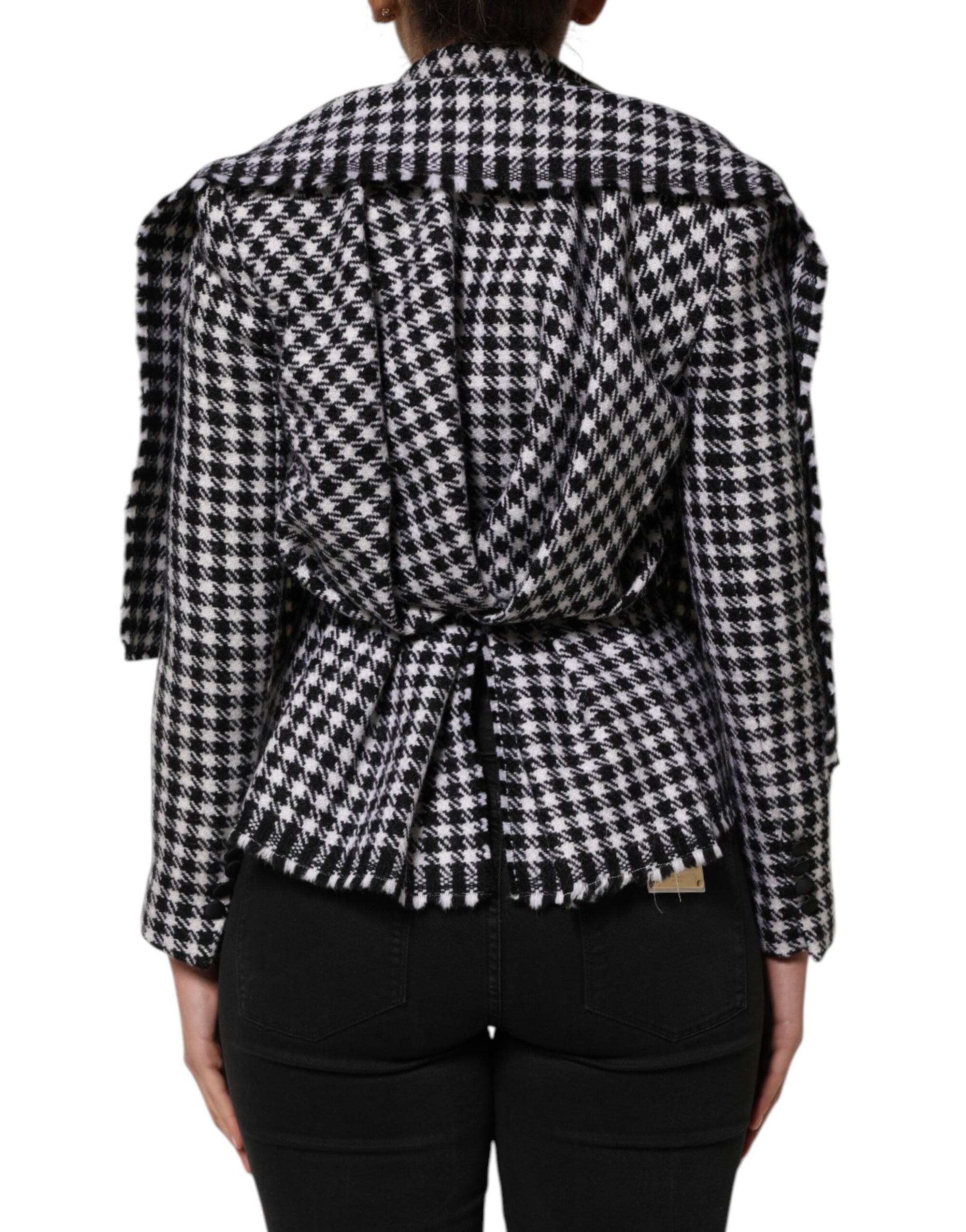 Dolce & Gabbana Multicolor Wool Monochrome Patterned Jacket