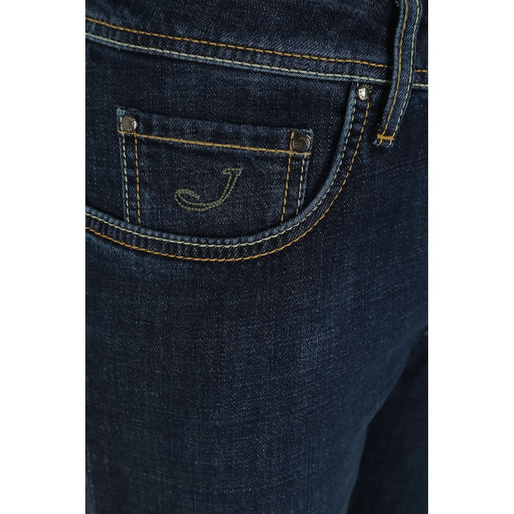 Jacob Cohen Blue Cotton Jeans & Pant